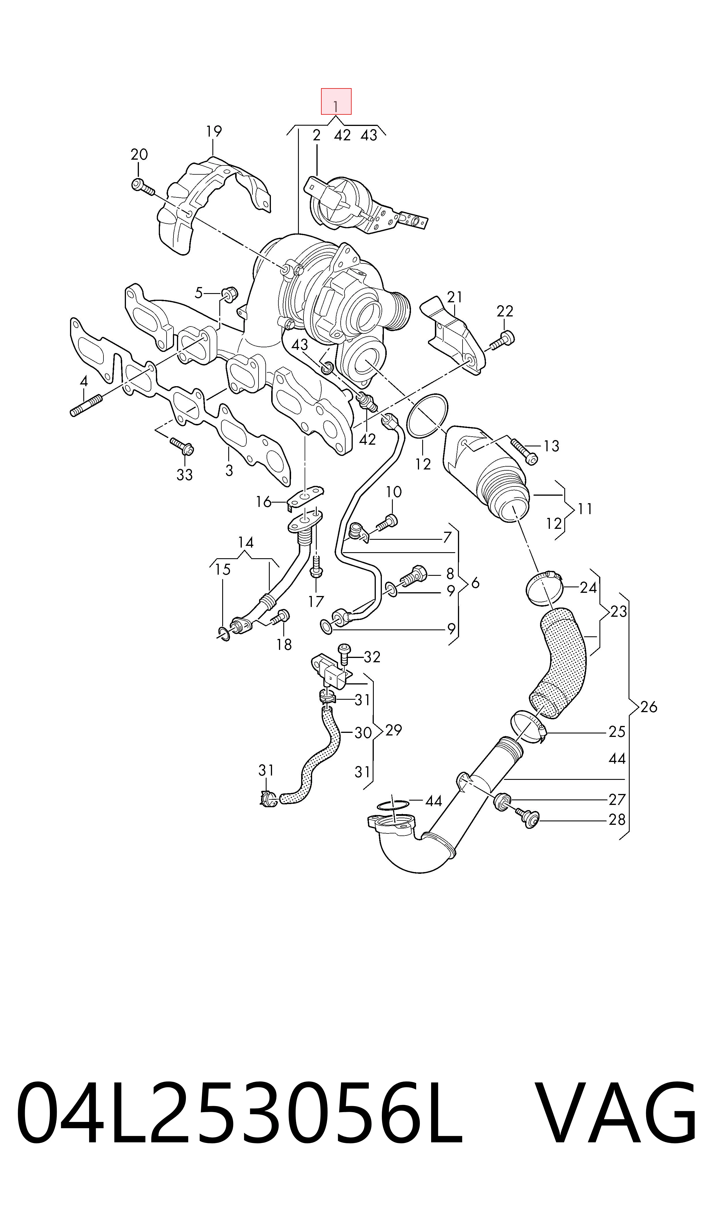 Turbocompresor para Audi A4 8W2, 8WC