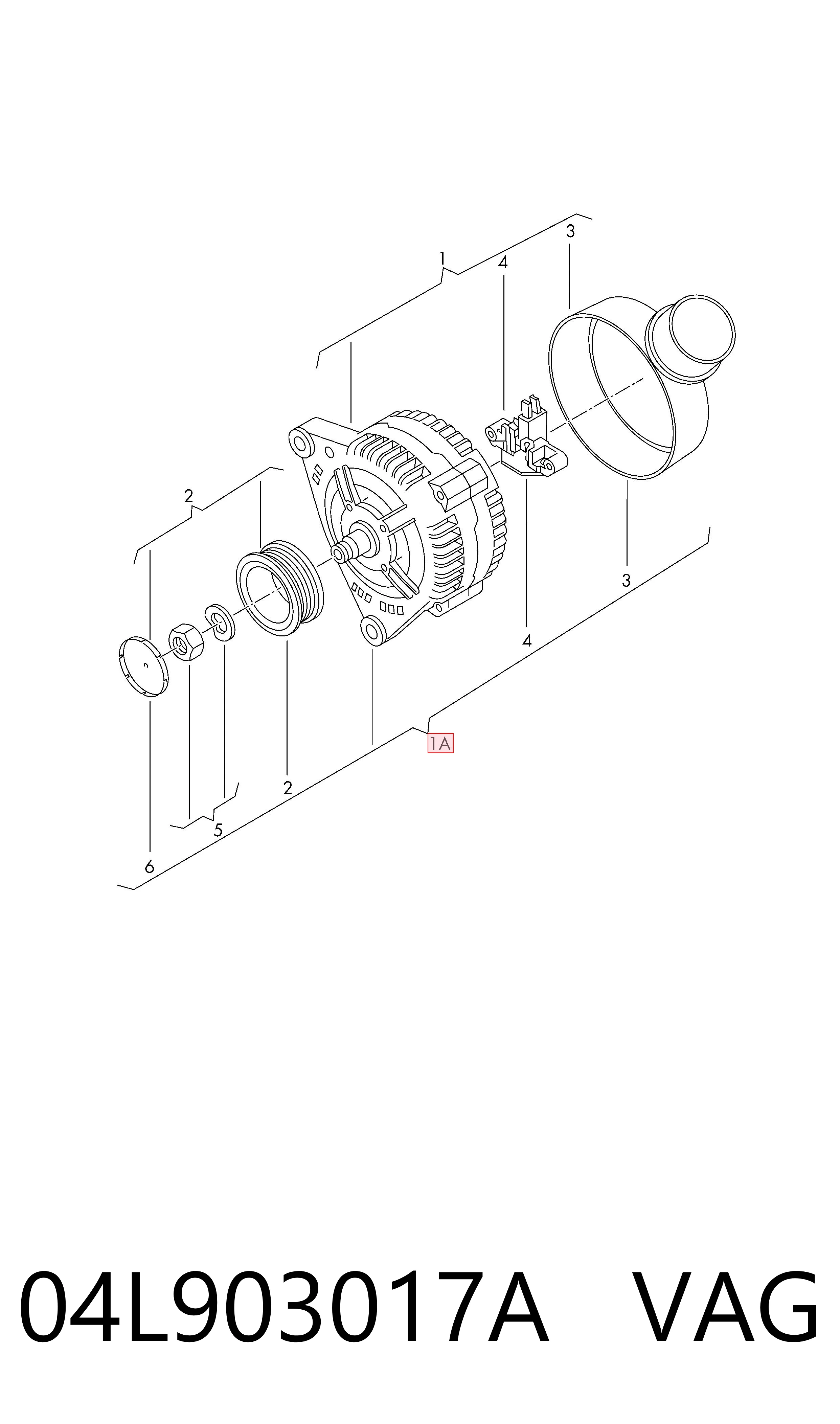 04L903017A VAG Alternador de coche