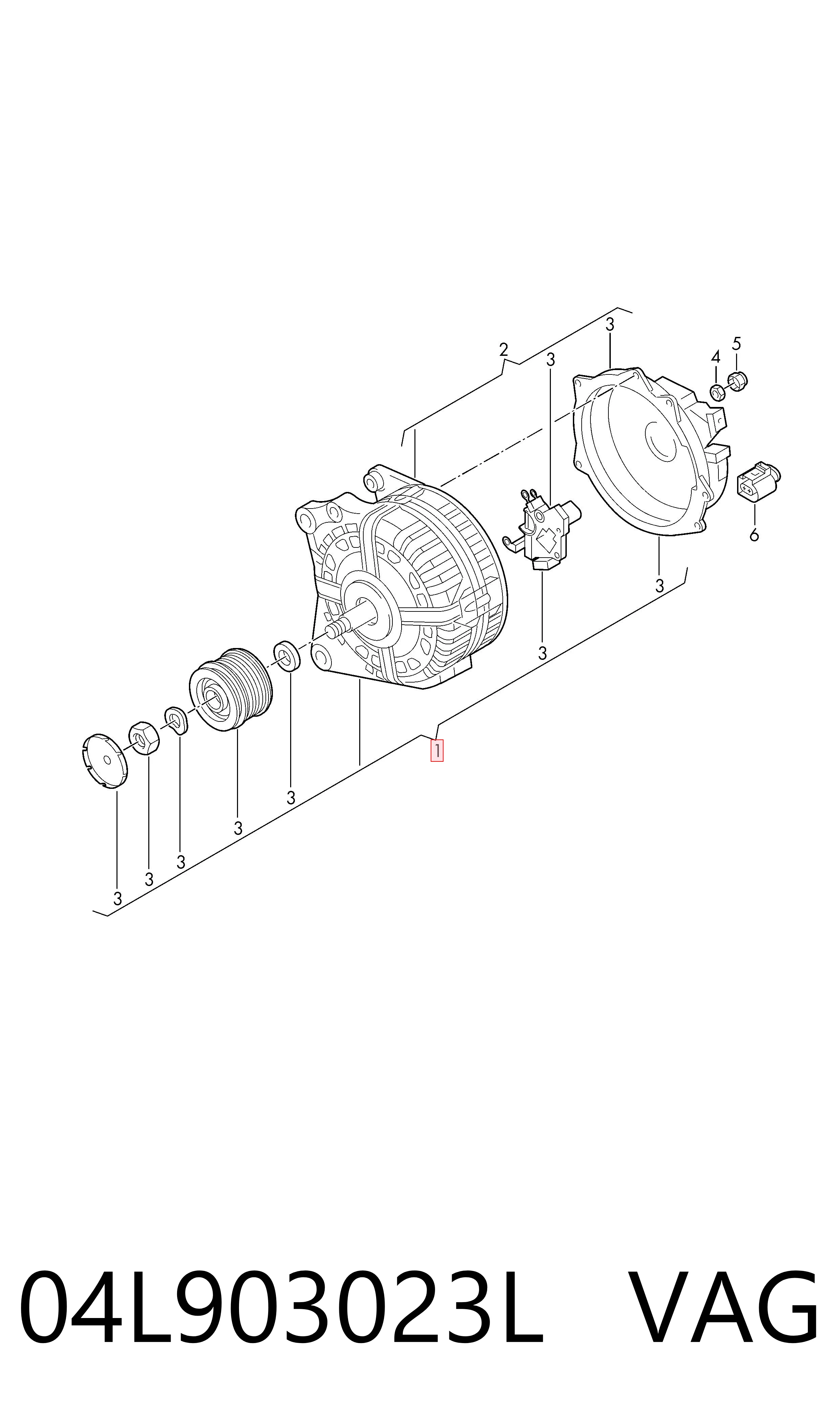 04L903023L VAG Alternador de coche