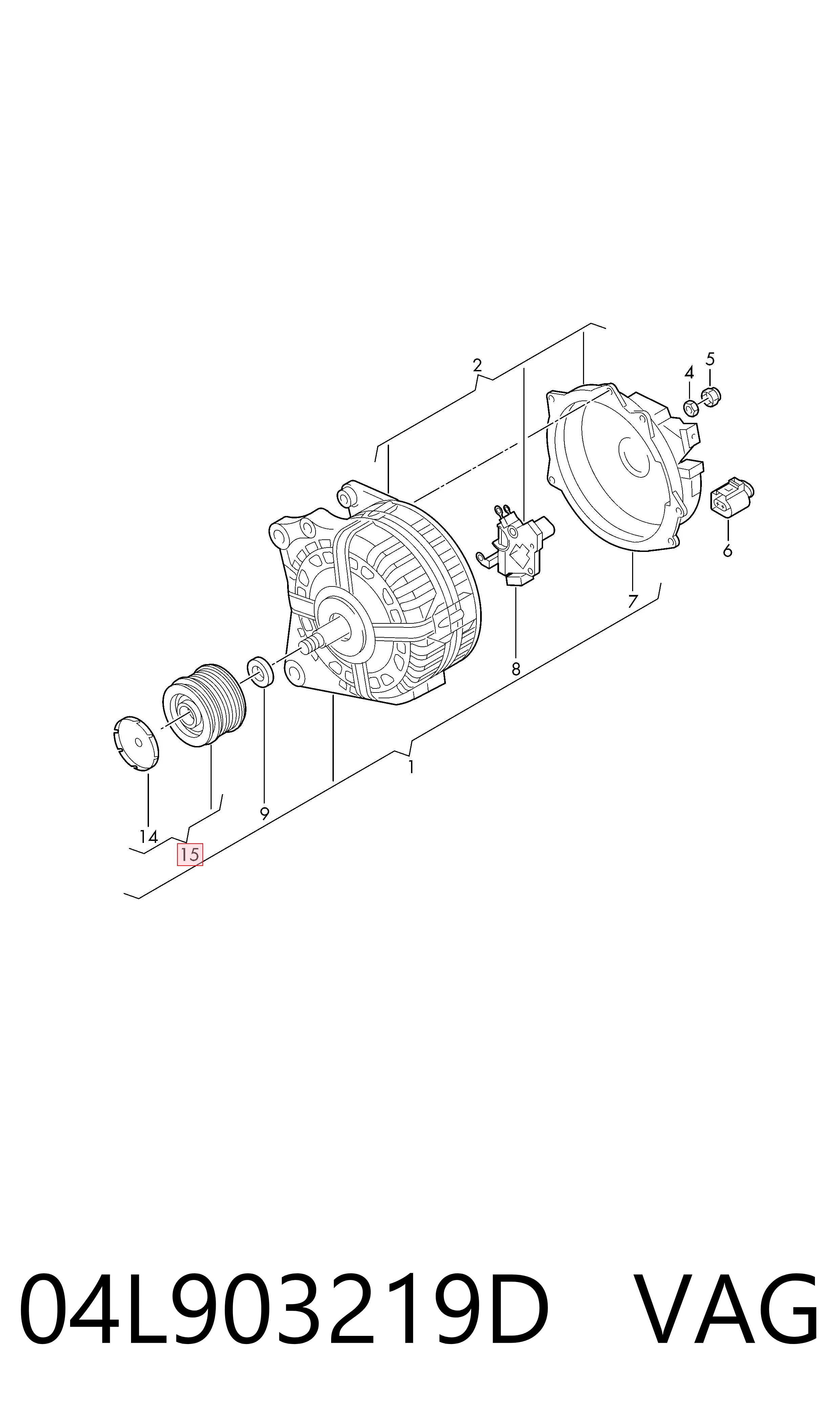 04L903219D VAG Rueda libre alternador 