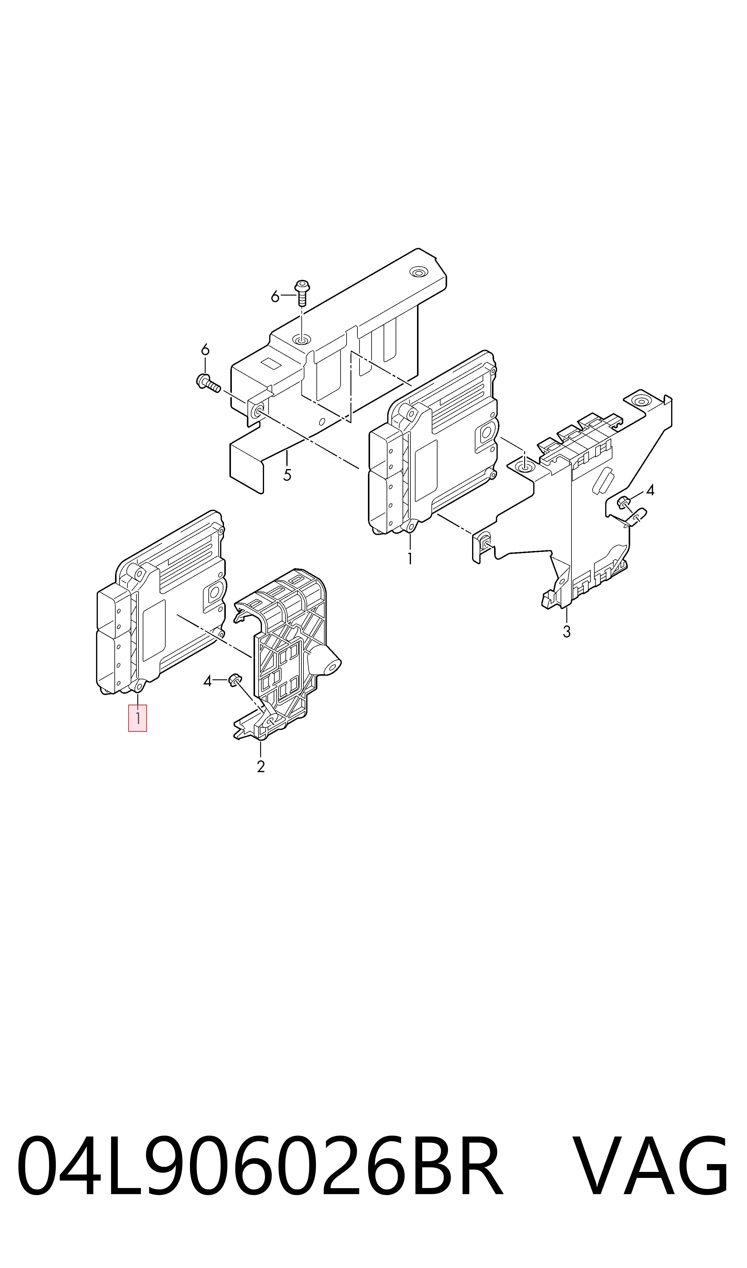 04L906026BR VAG Centralina Del Motor