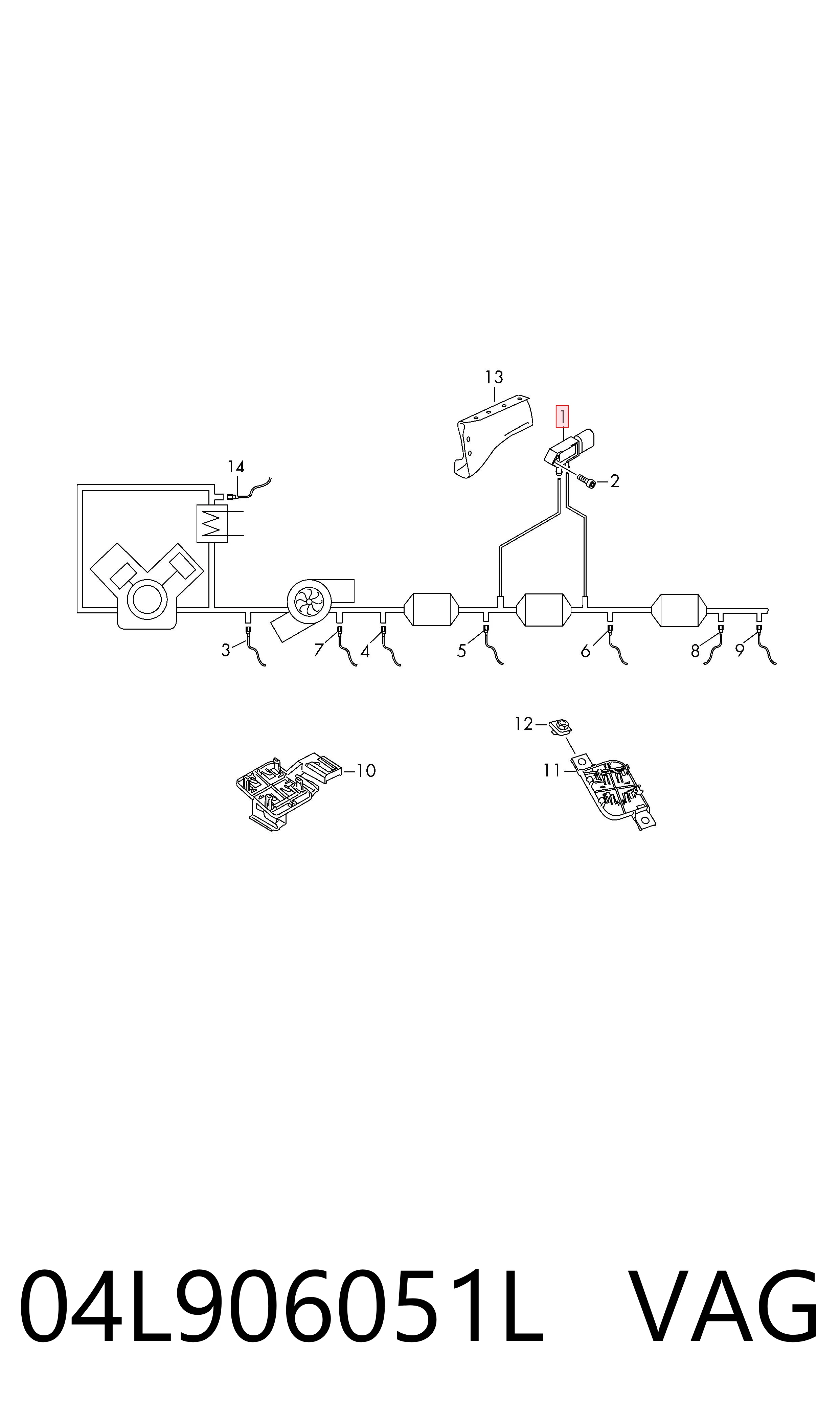 04L906051L VAG Sensor, presión gas de escape