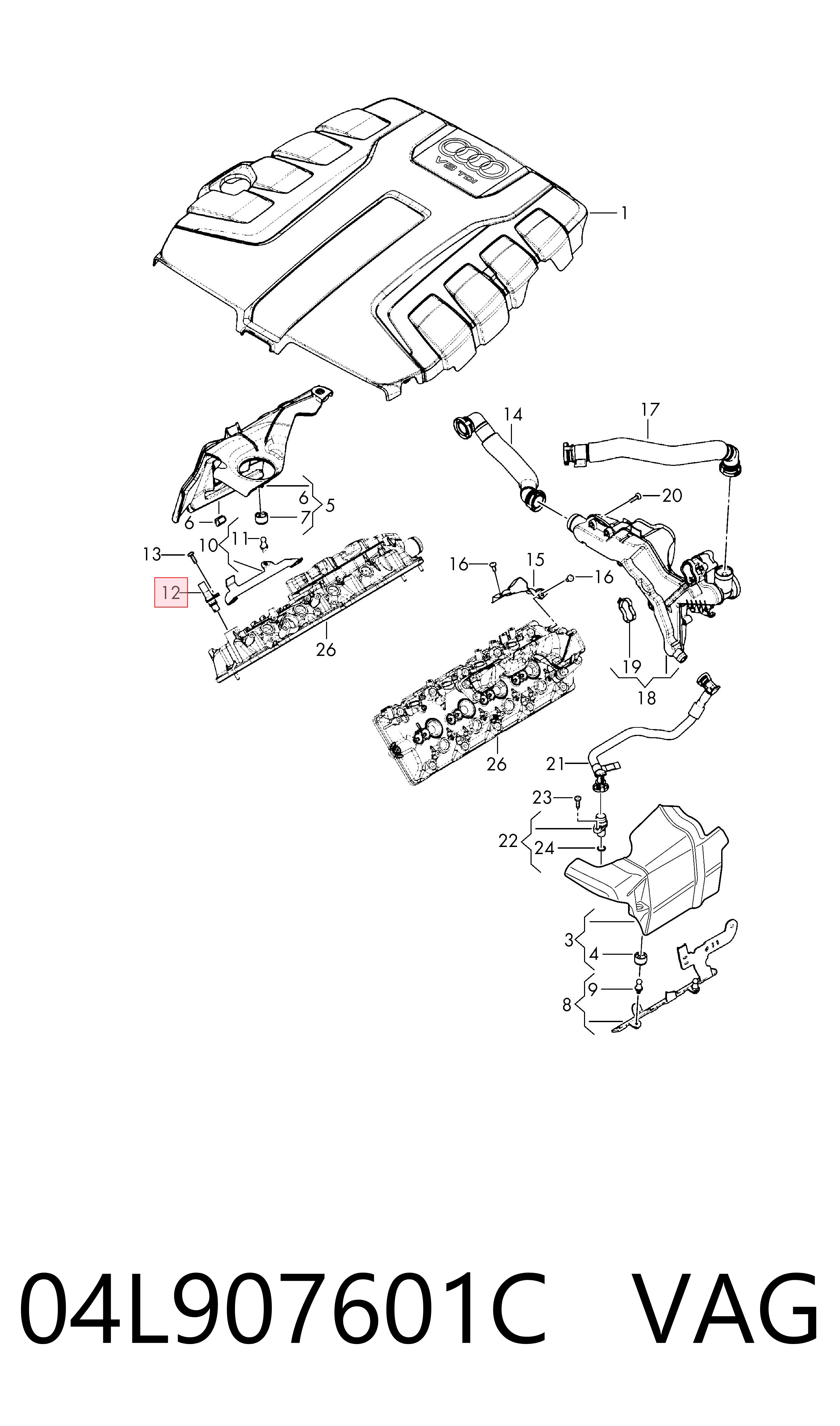 04L907601C VAG Sensor posición arbol de levas