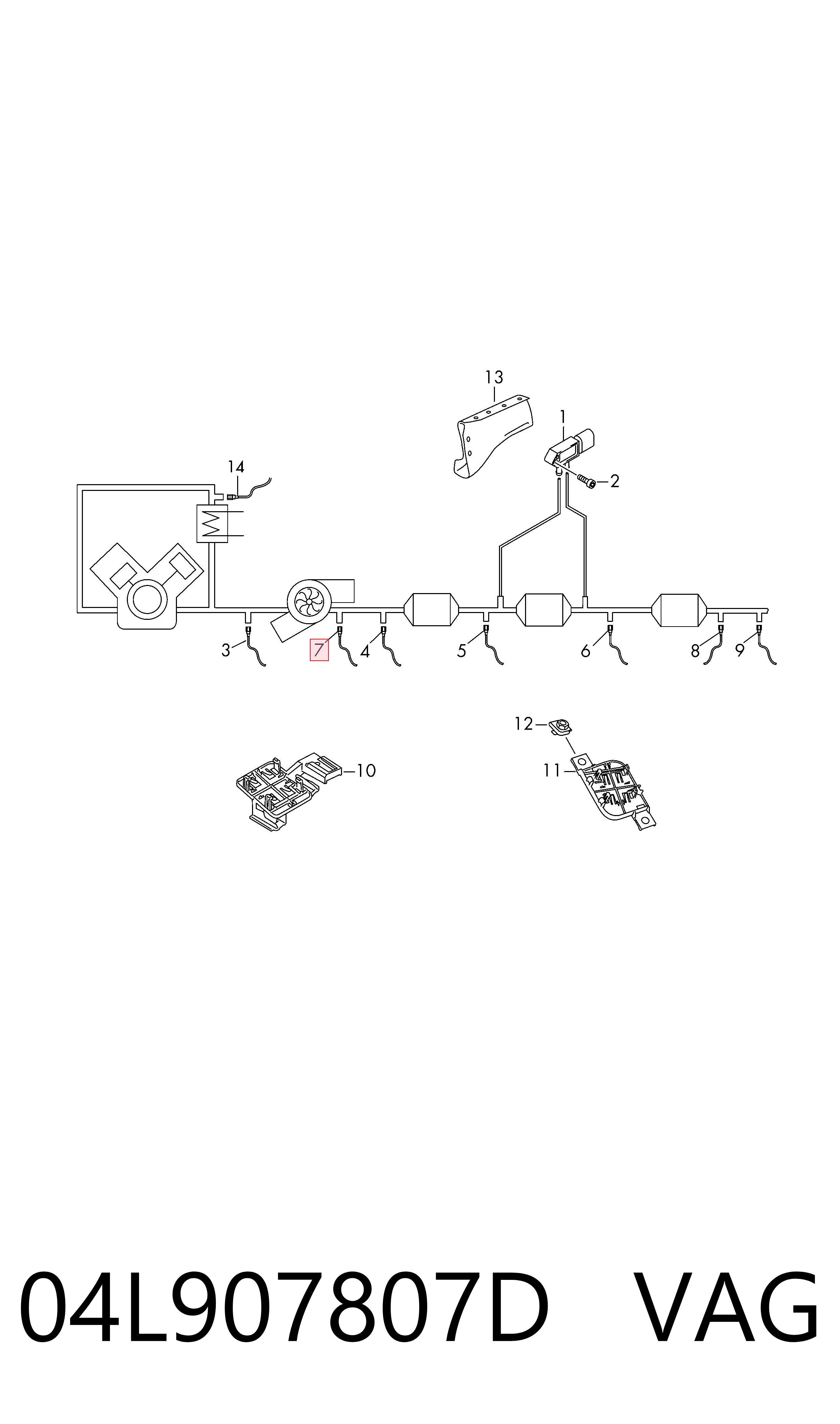 04L907807D VAG Sensor de óxidos de nitrógeno NOx