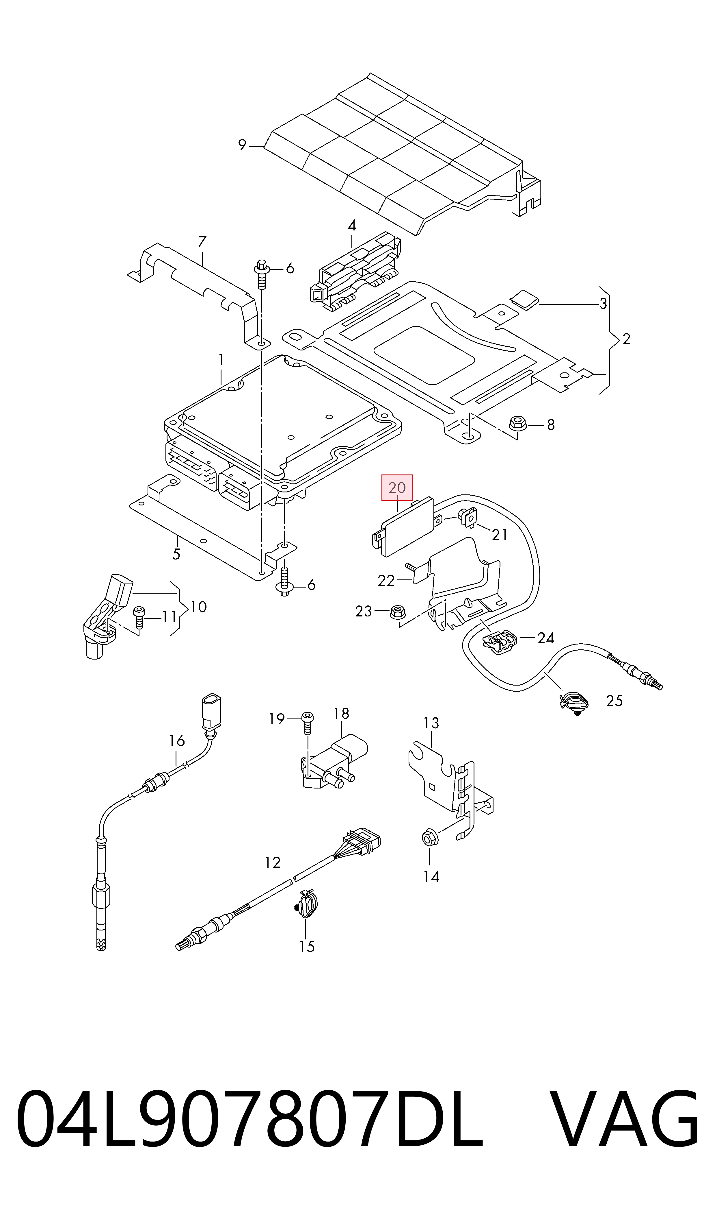 04L907807DL VAG Sensor de óxidos de nitrógeno NOx