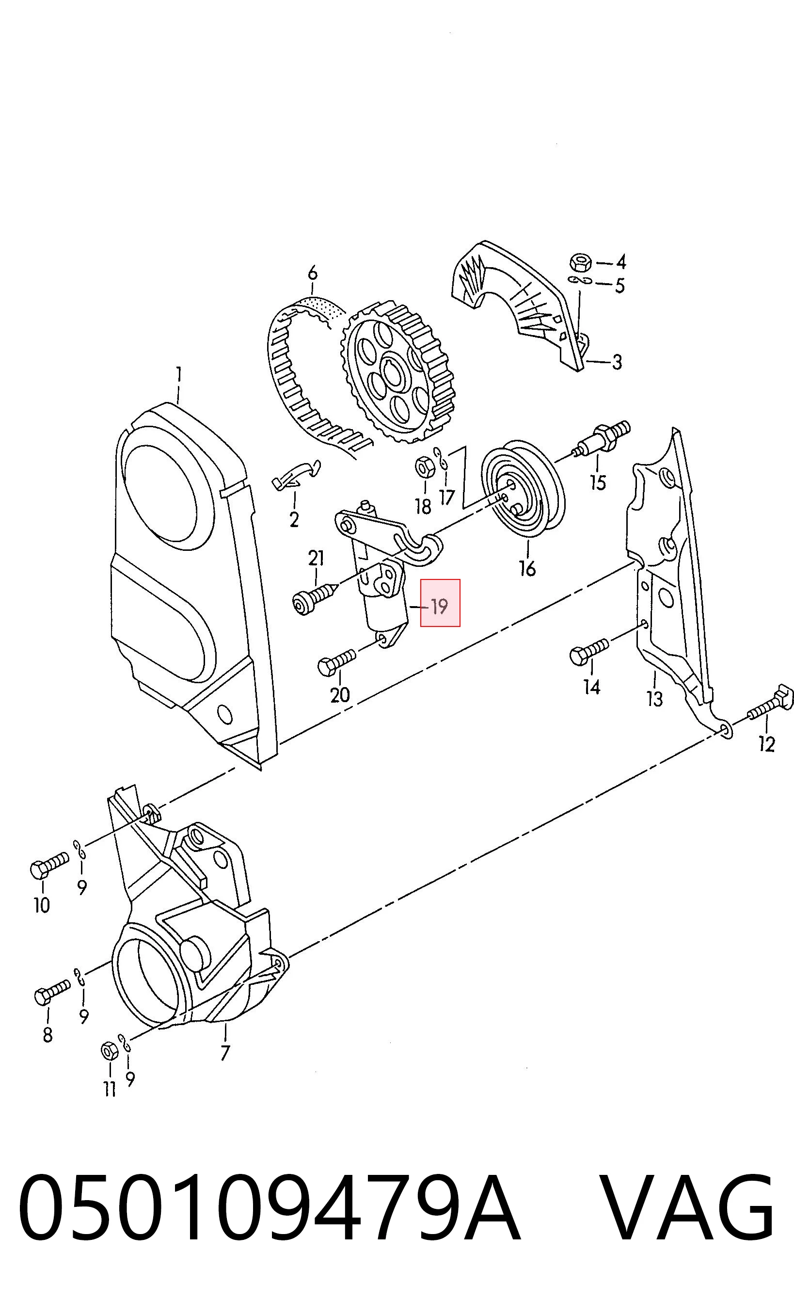 Tensor, correa de distribucion Audi 80 