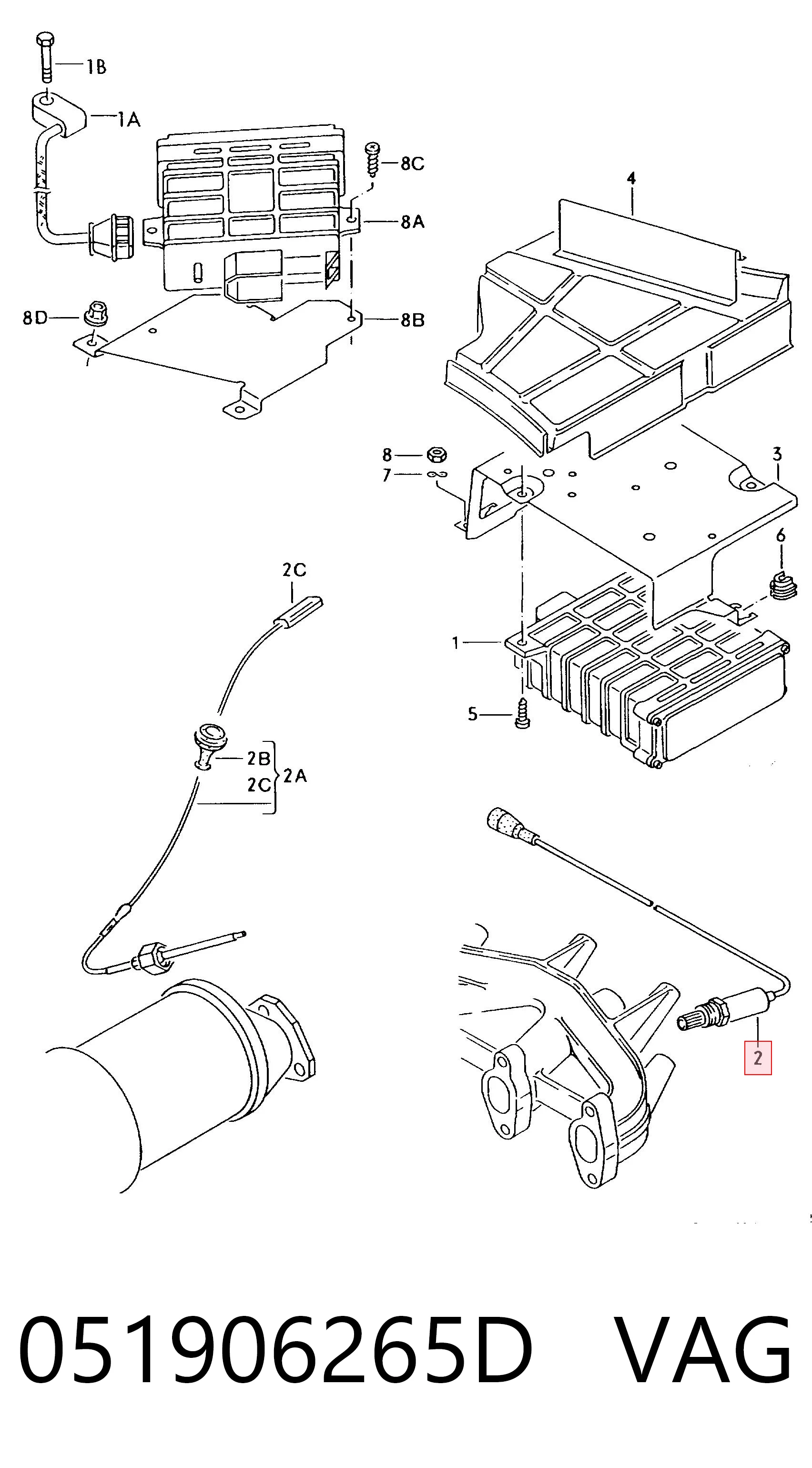 Sonda lambda (NOx, O2) Volkswagen Golf II (1983-1992)