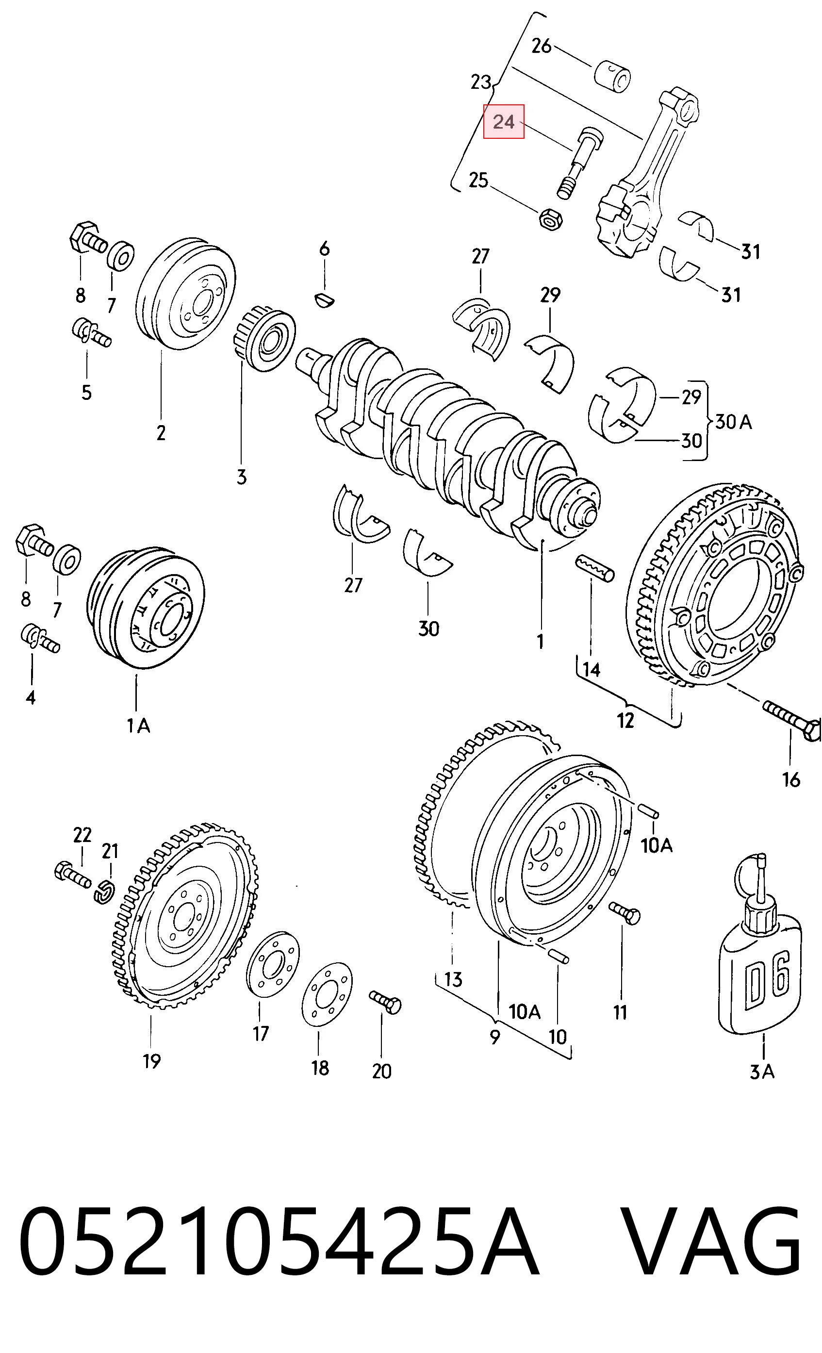 052105425A VAG Tornillo de biela