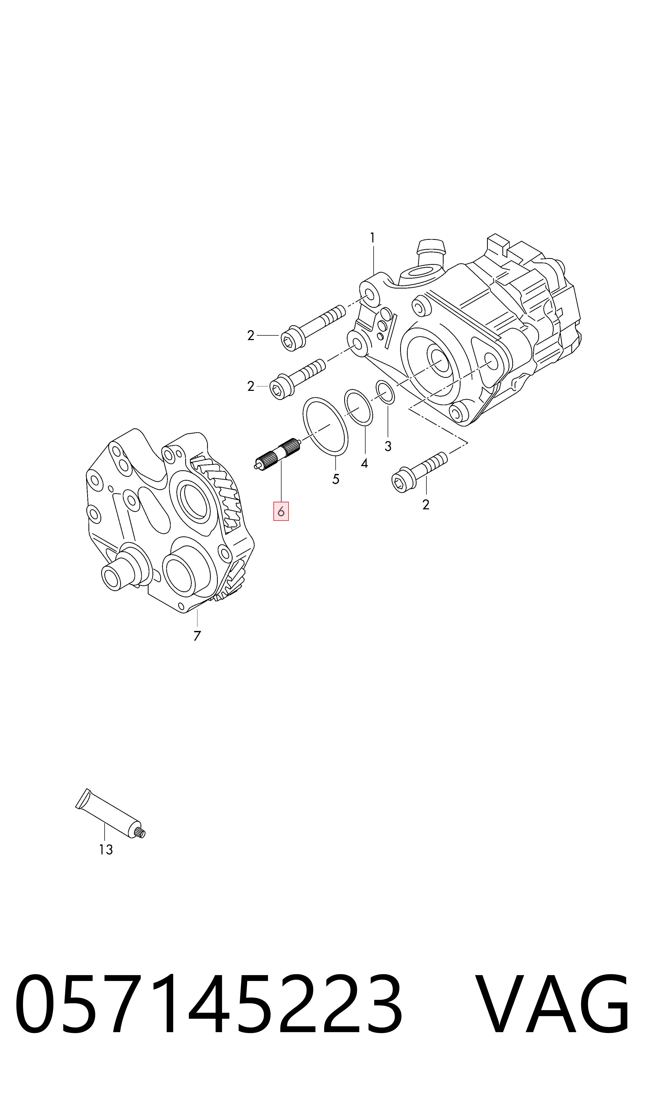 057145223 VAG Rotor de bomba de dirección asistida
