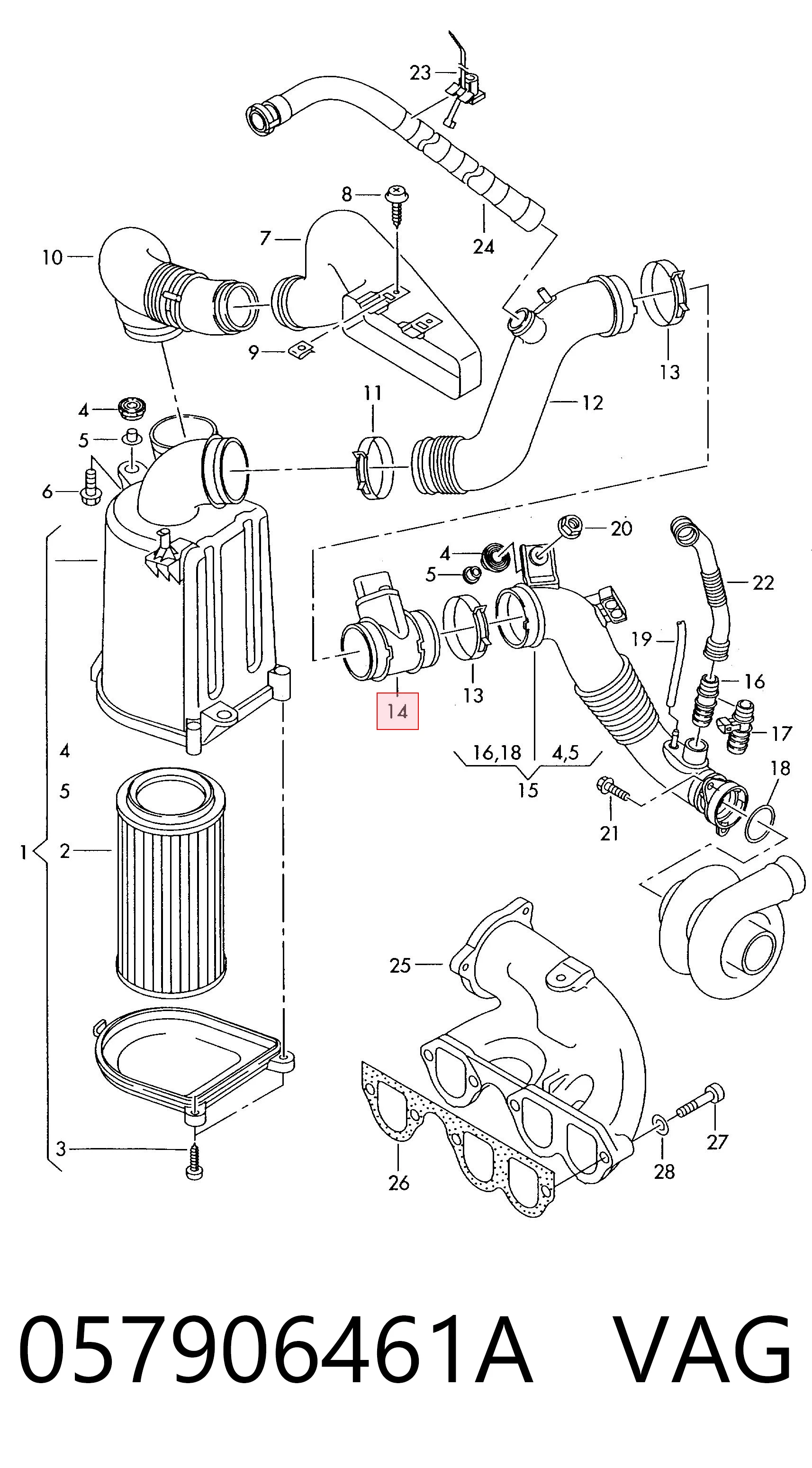 Precio del repuesto Sensor MAF A2  hatchback
