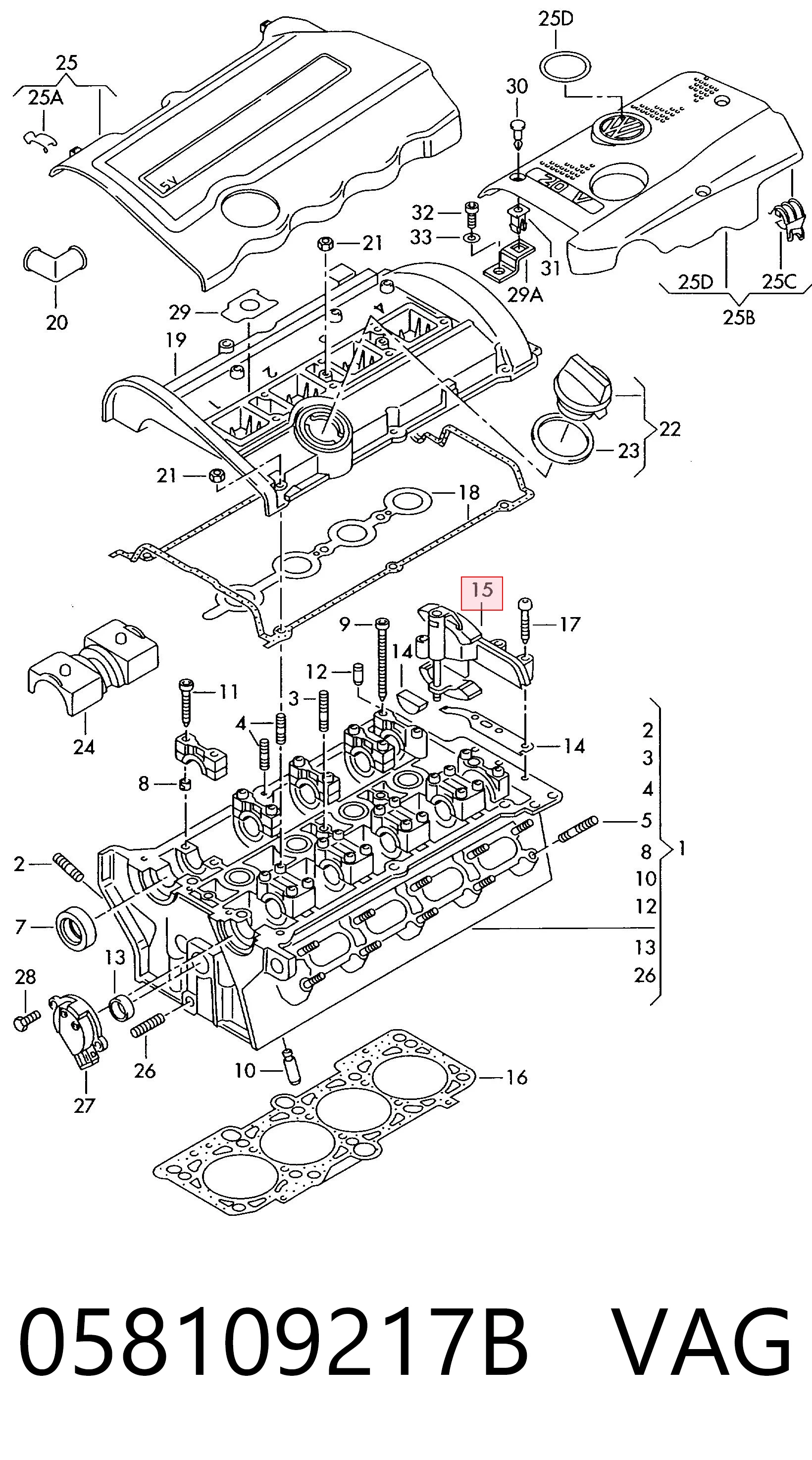 Tensor de cadena de distribución VAG 058109217B precio, desde 61,81 EUR