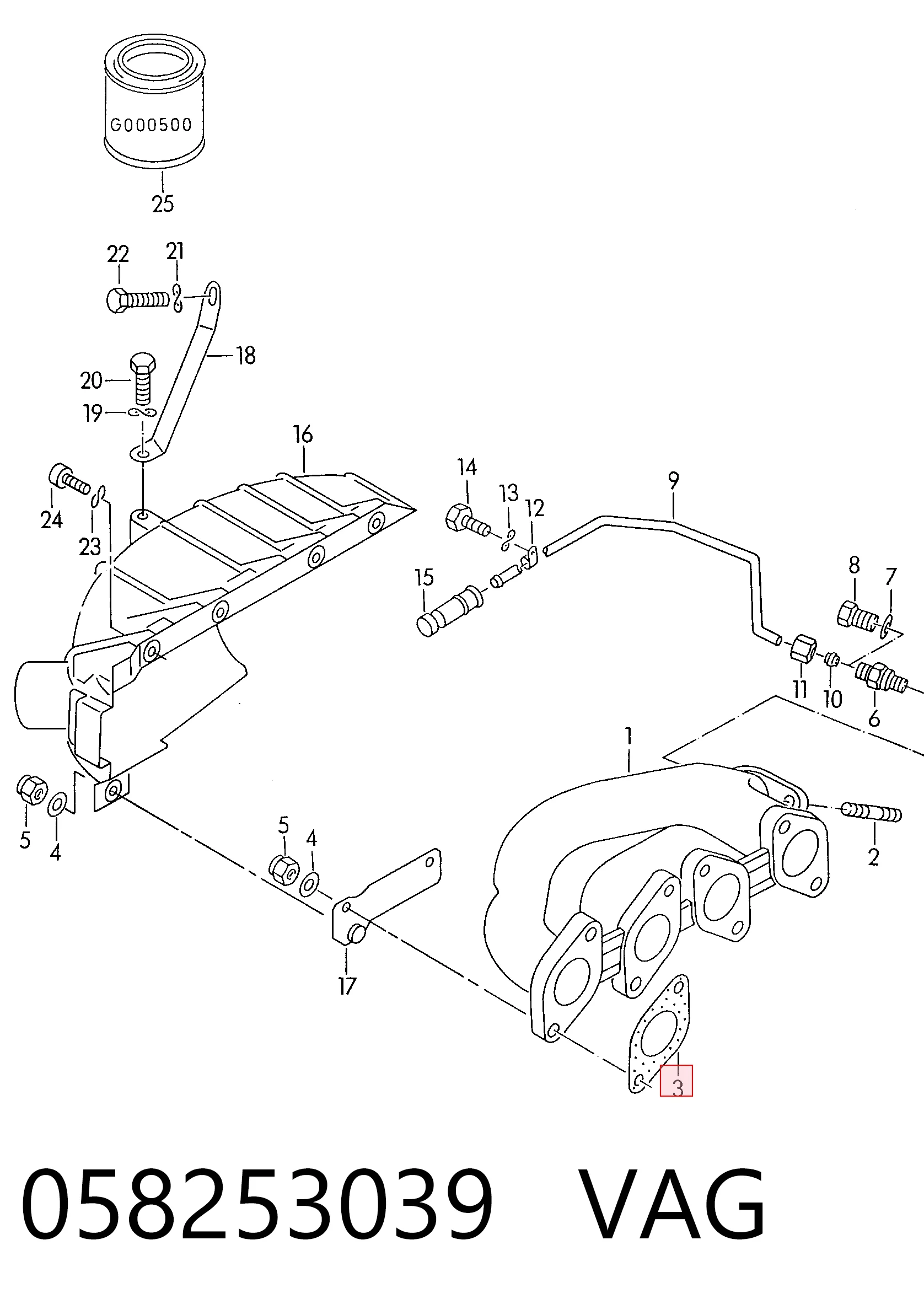  Junta colector escape Audi A6 