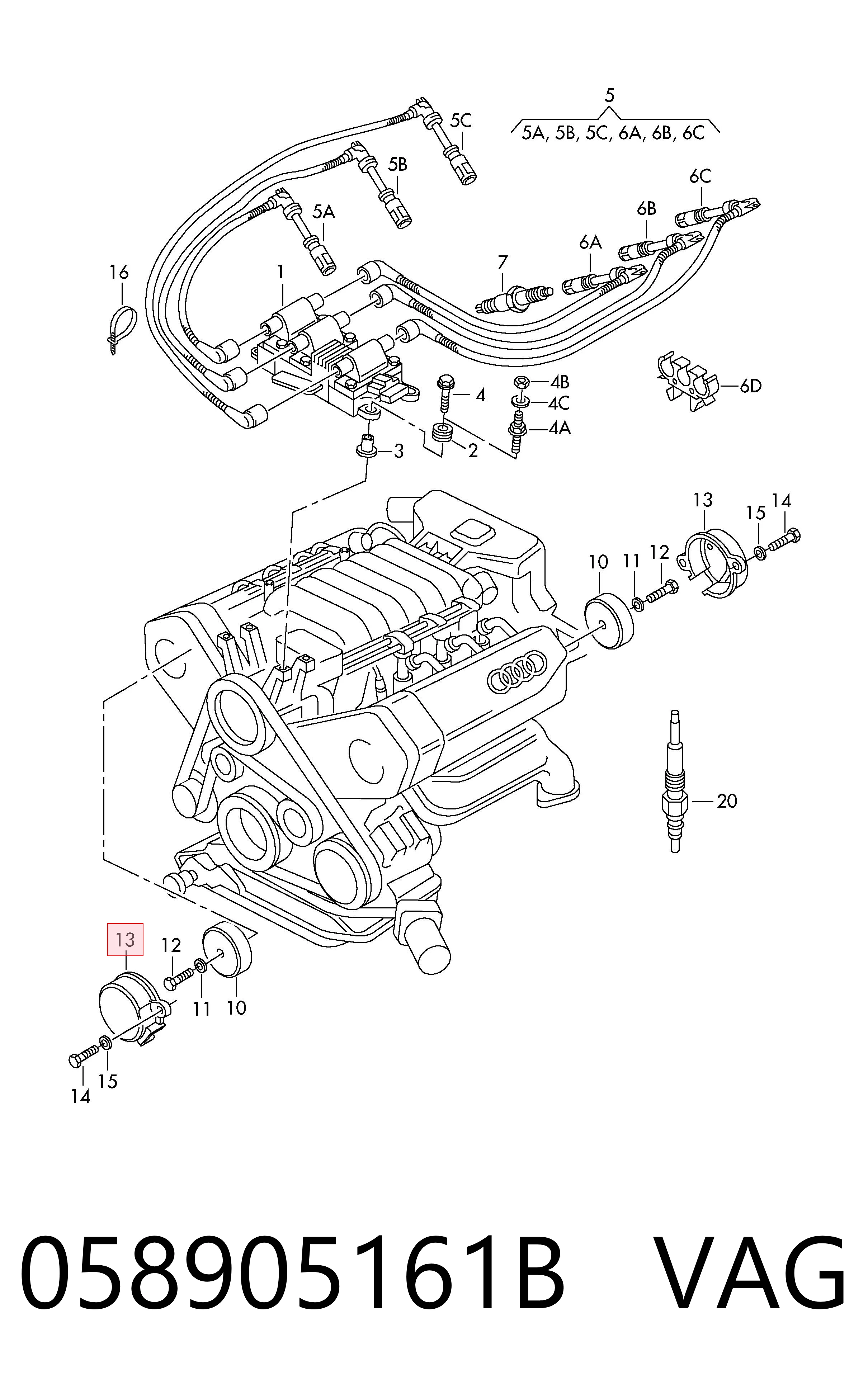 058905161B VAG Sensor posición arbol de levas