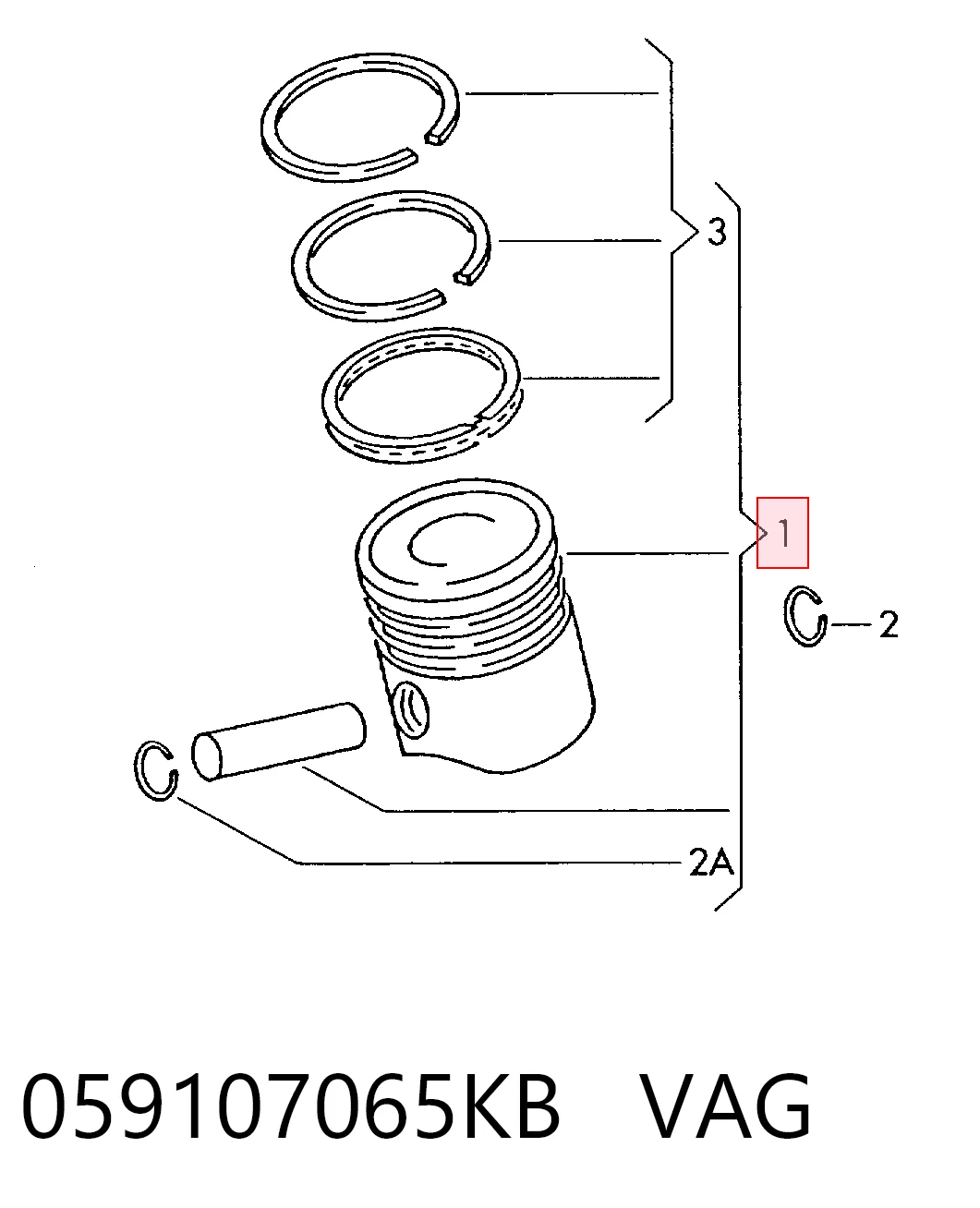 059107065KB VAG Pistón para cilindro