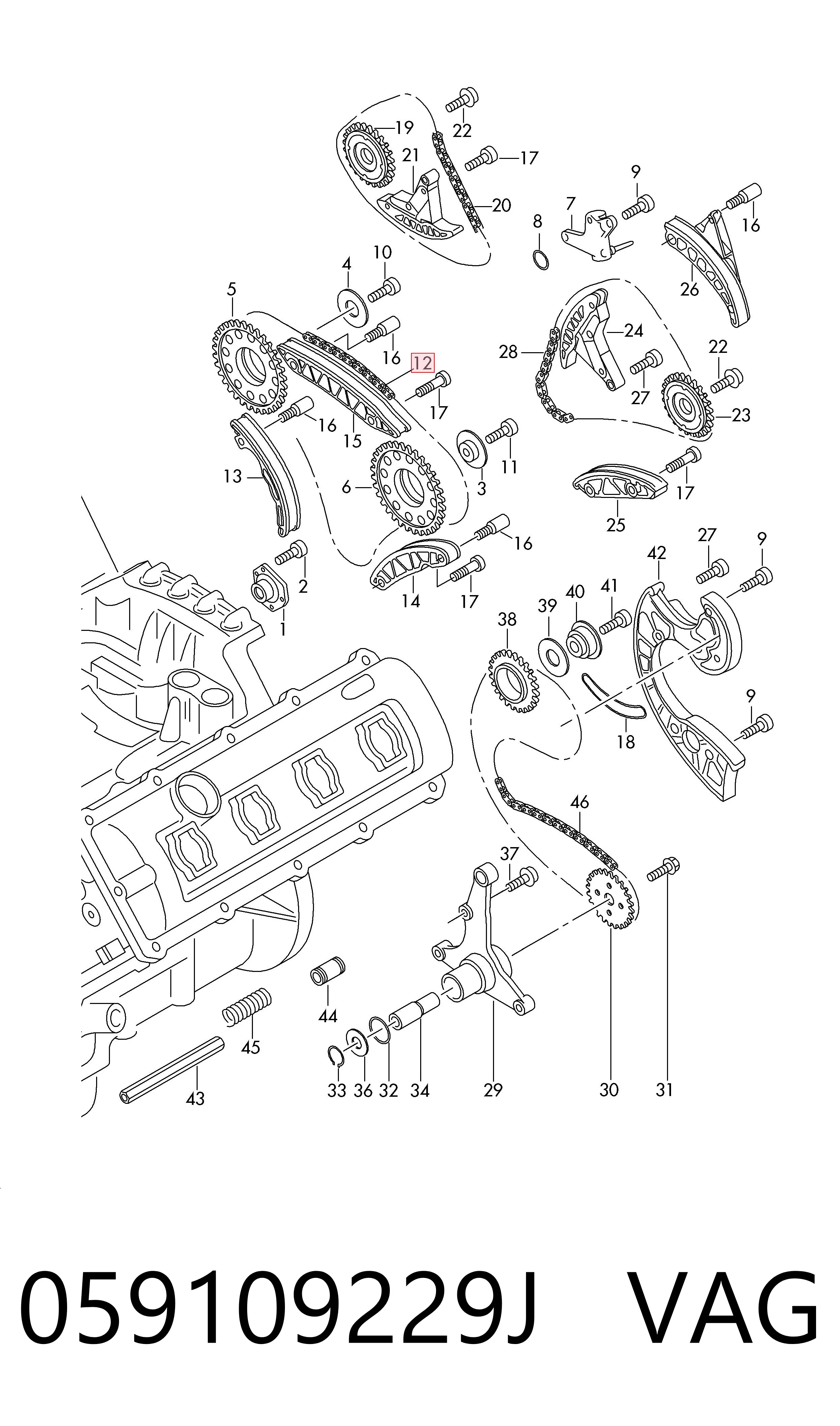 Comprar Cadena de distribución motor Cayenne II 92A