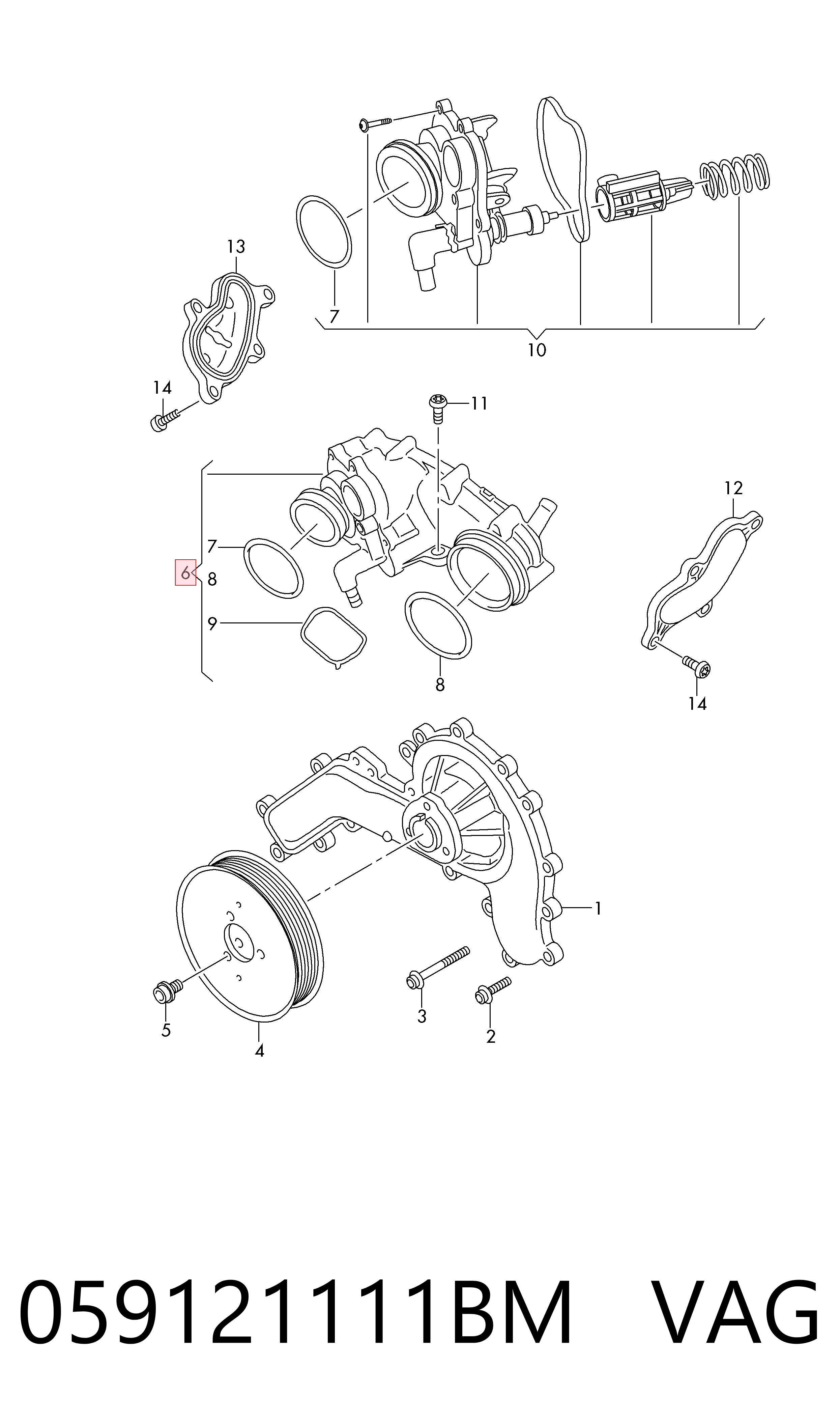Carcasa del termostato Audi Q7  desde 106,00 €