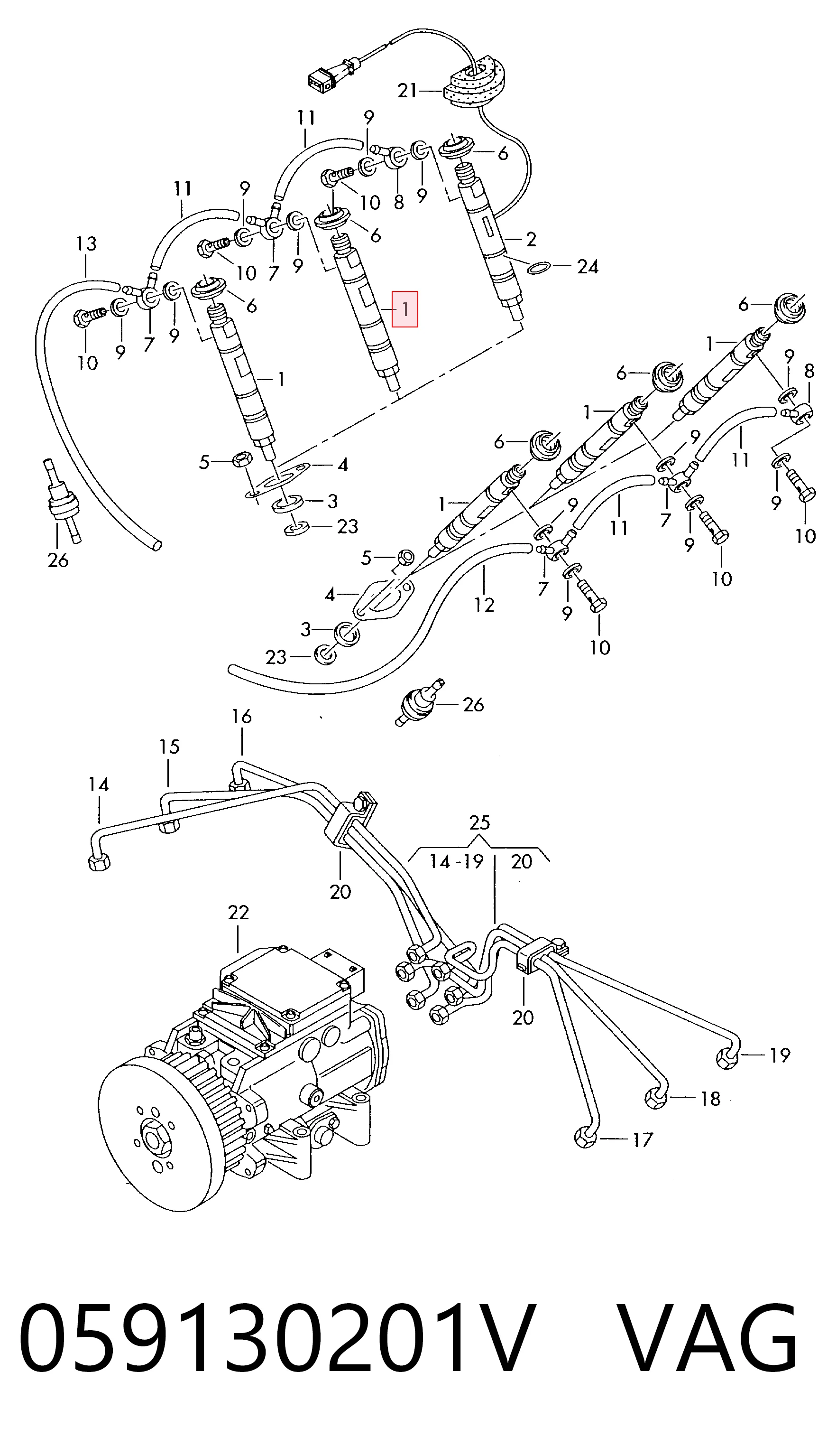 0432133835 Bosch Inyector de combustible