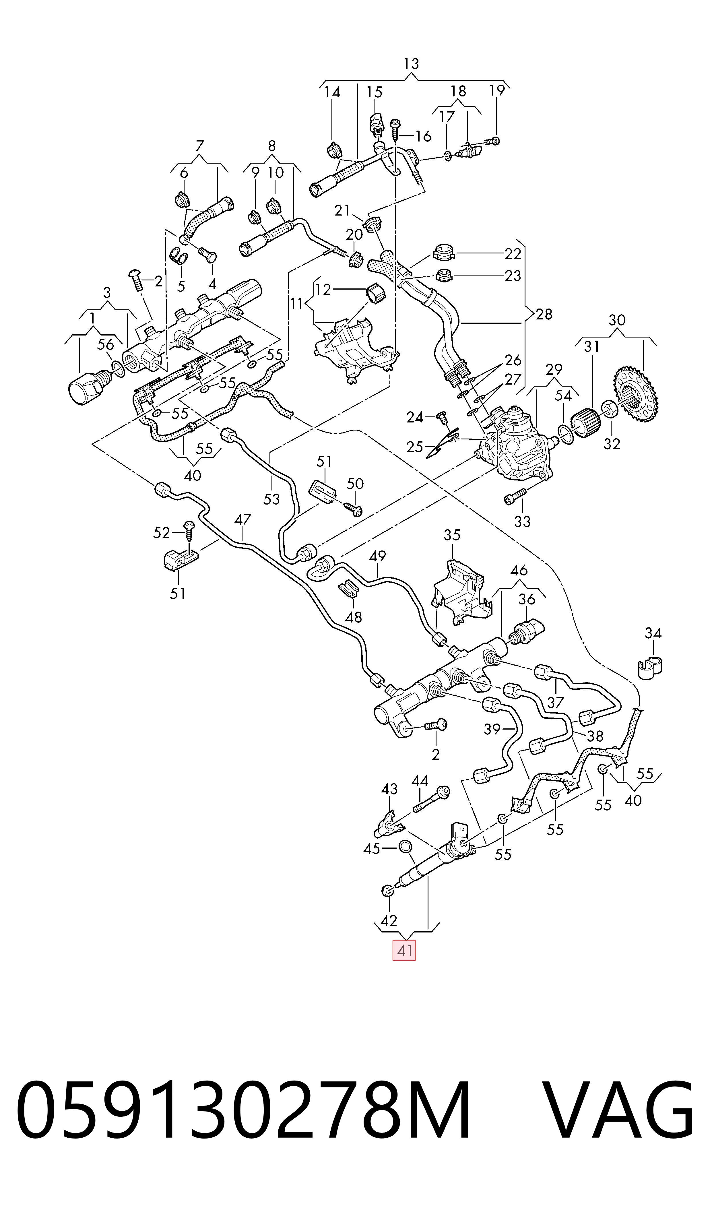 059130278M VAG Inyector de combustible