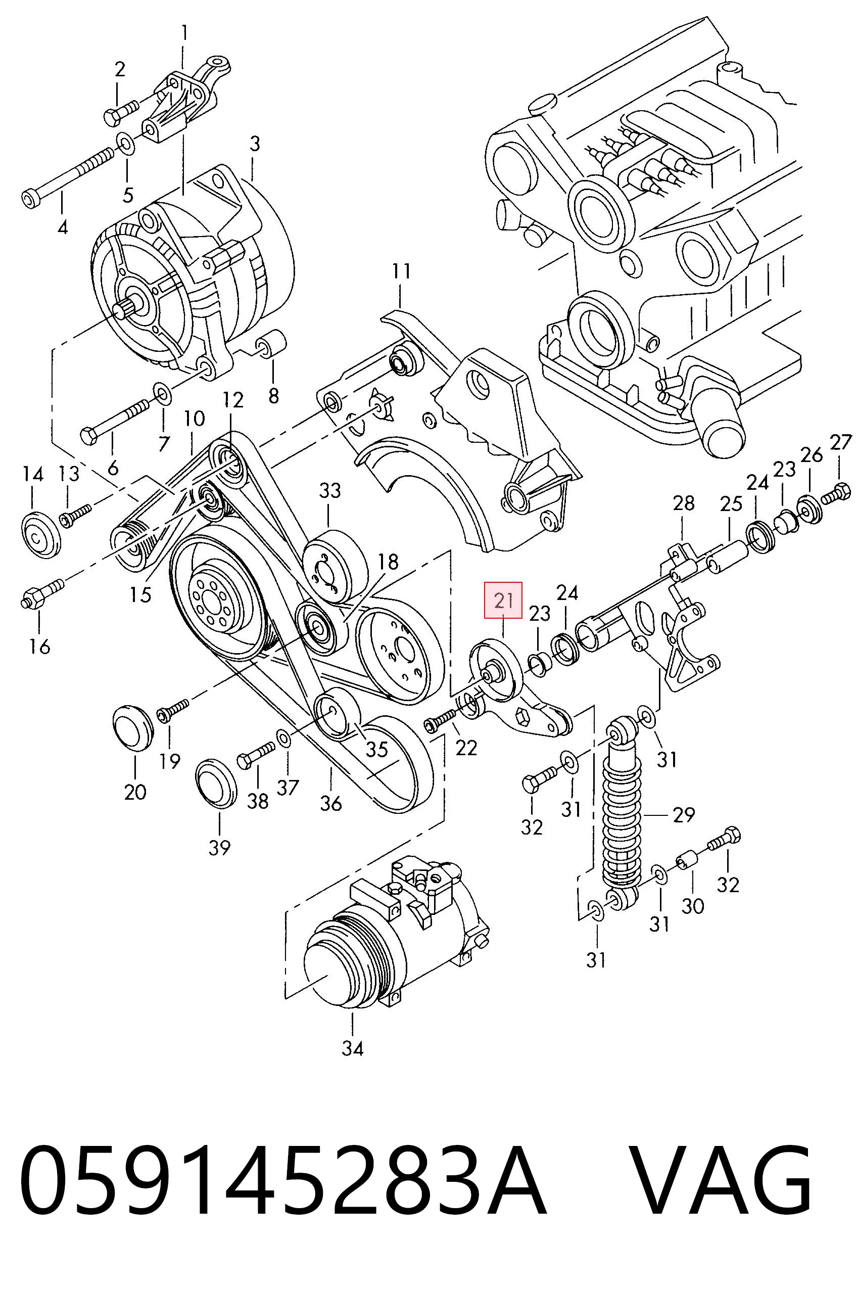 059145283A VAG Tensor de correa de alternador