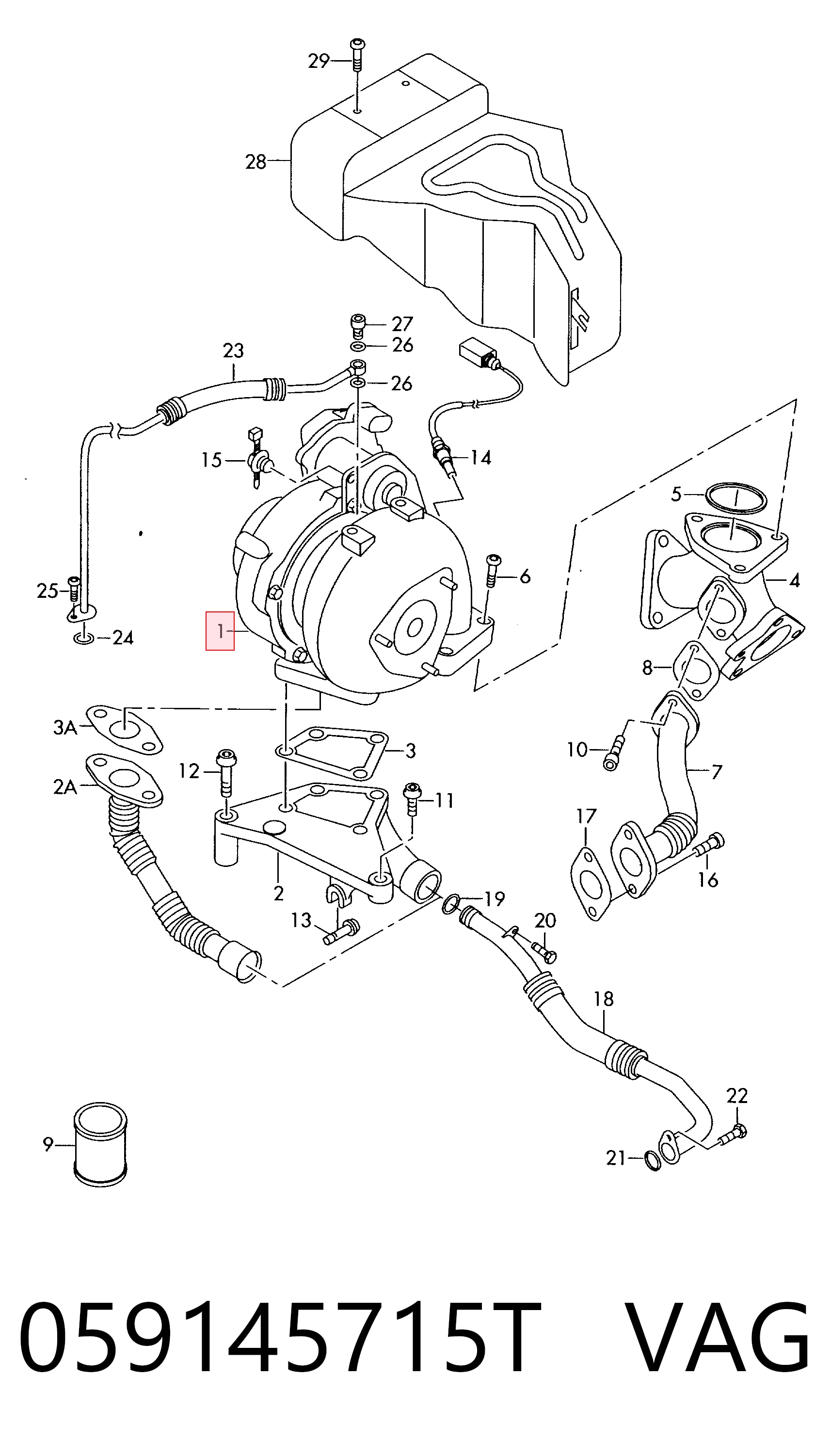 059145715T VAG Turbo para motor