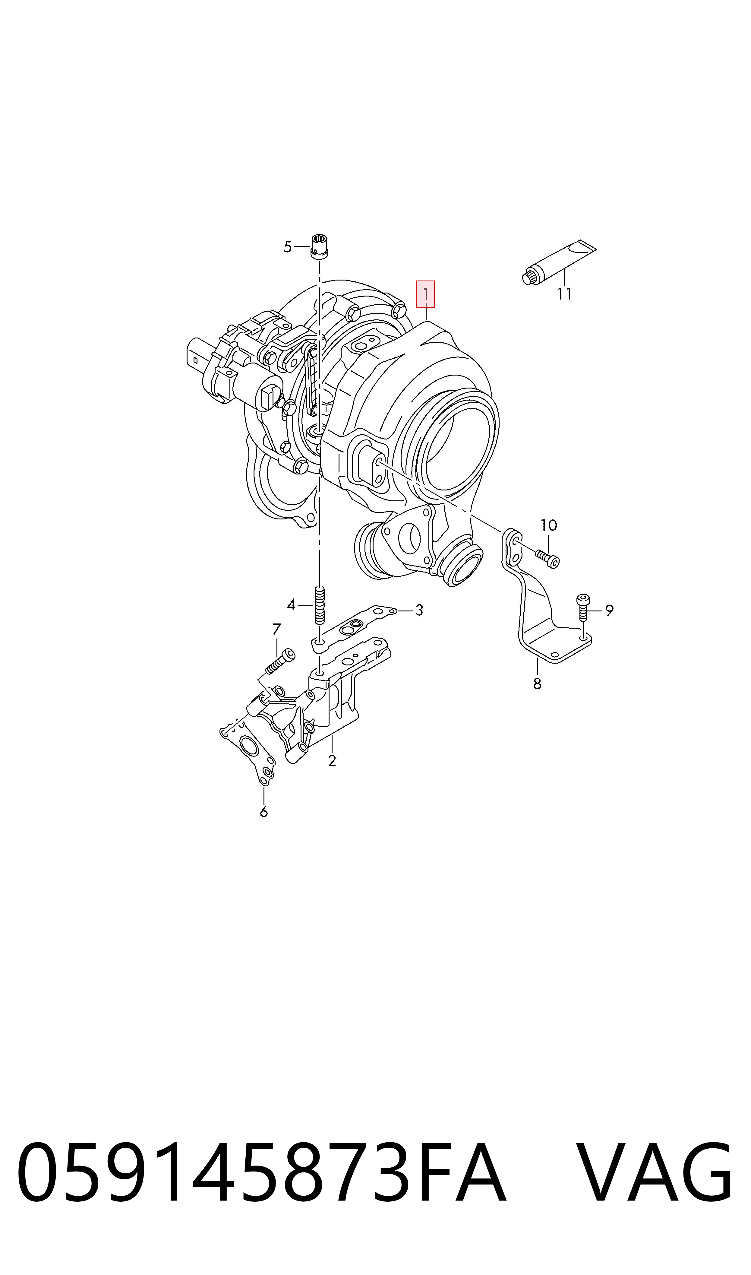 059145873FA VAG Turbo para motor