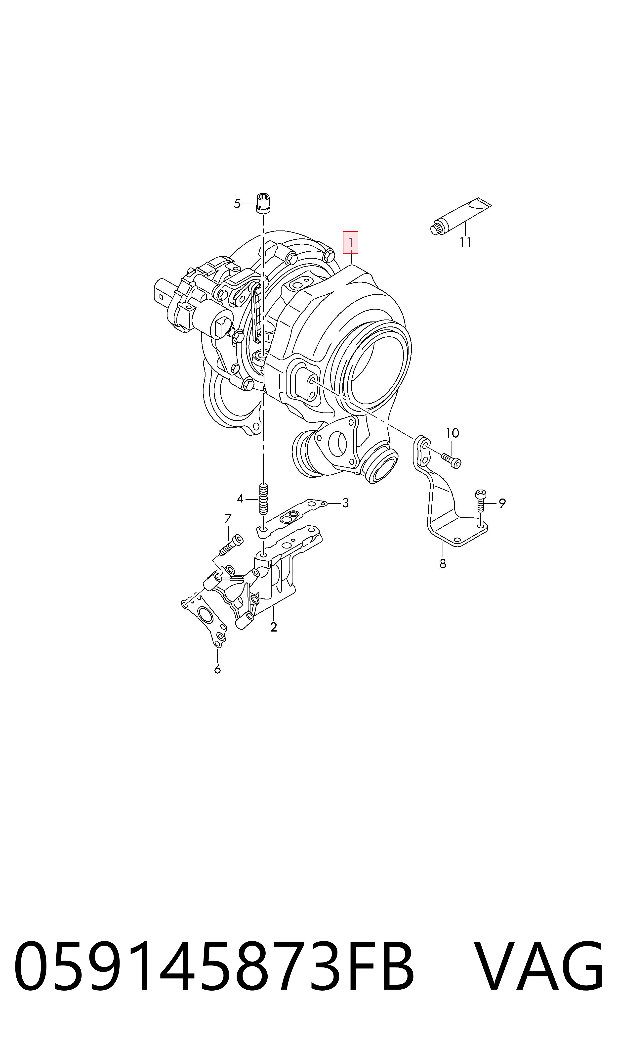 059145873FB VAG Turbo para motor