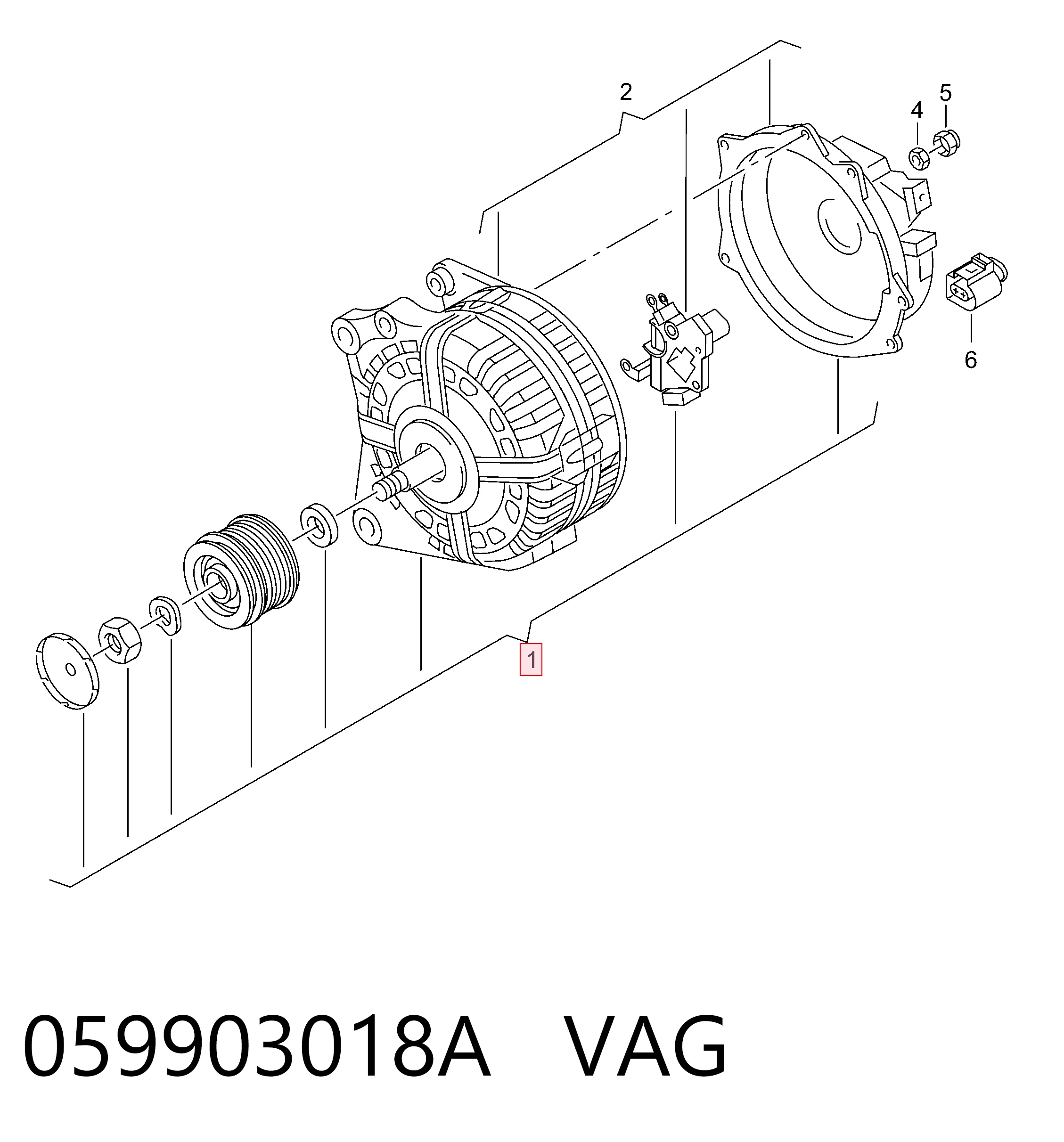 059903018A VAG Alternador de coche