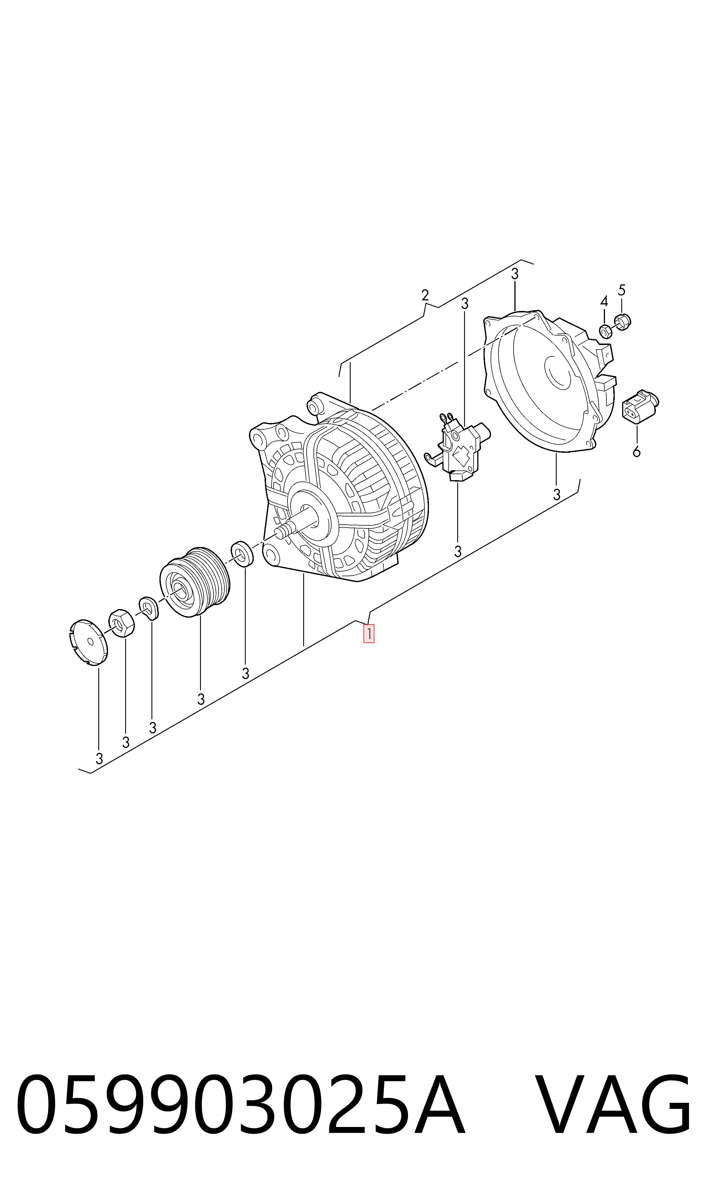 059903025A VAG Alternador de coche