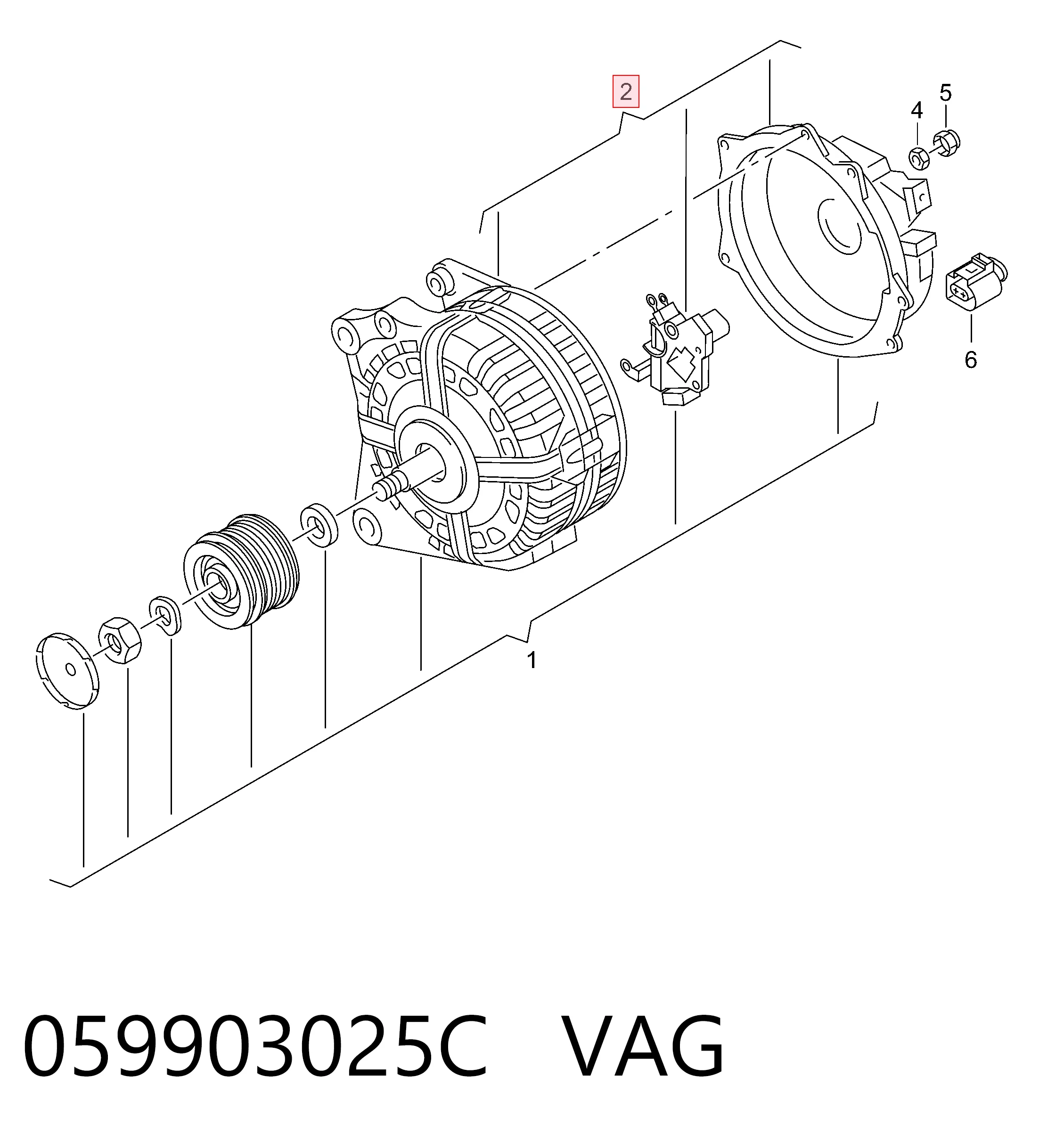 059903025C VAG Alternador de coche