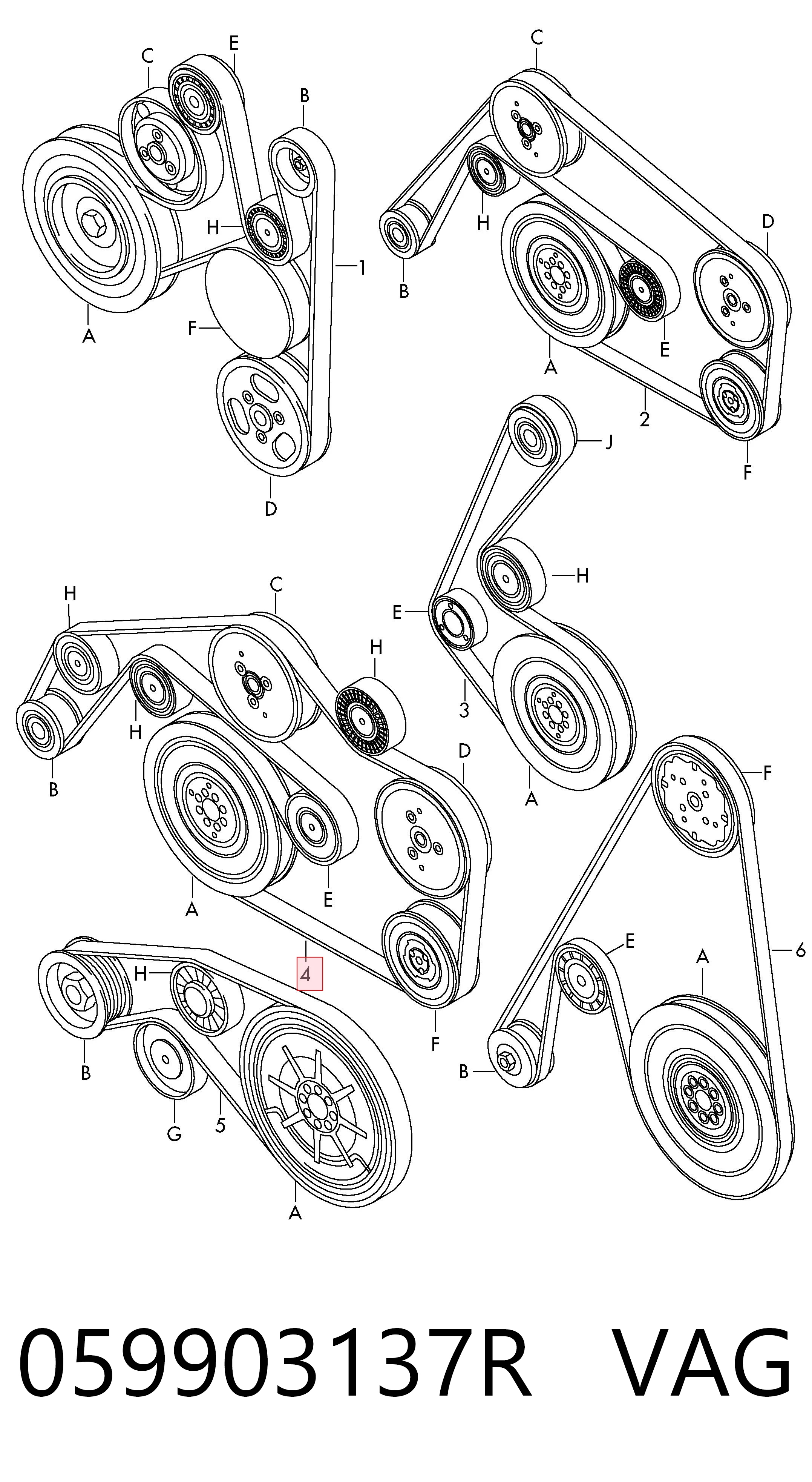 059903137R VAG Correa poly v