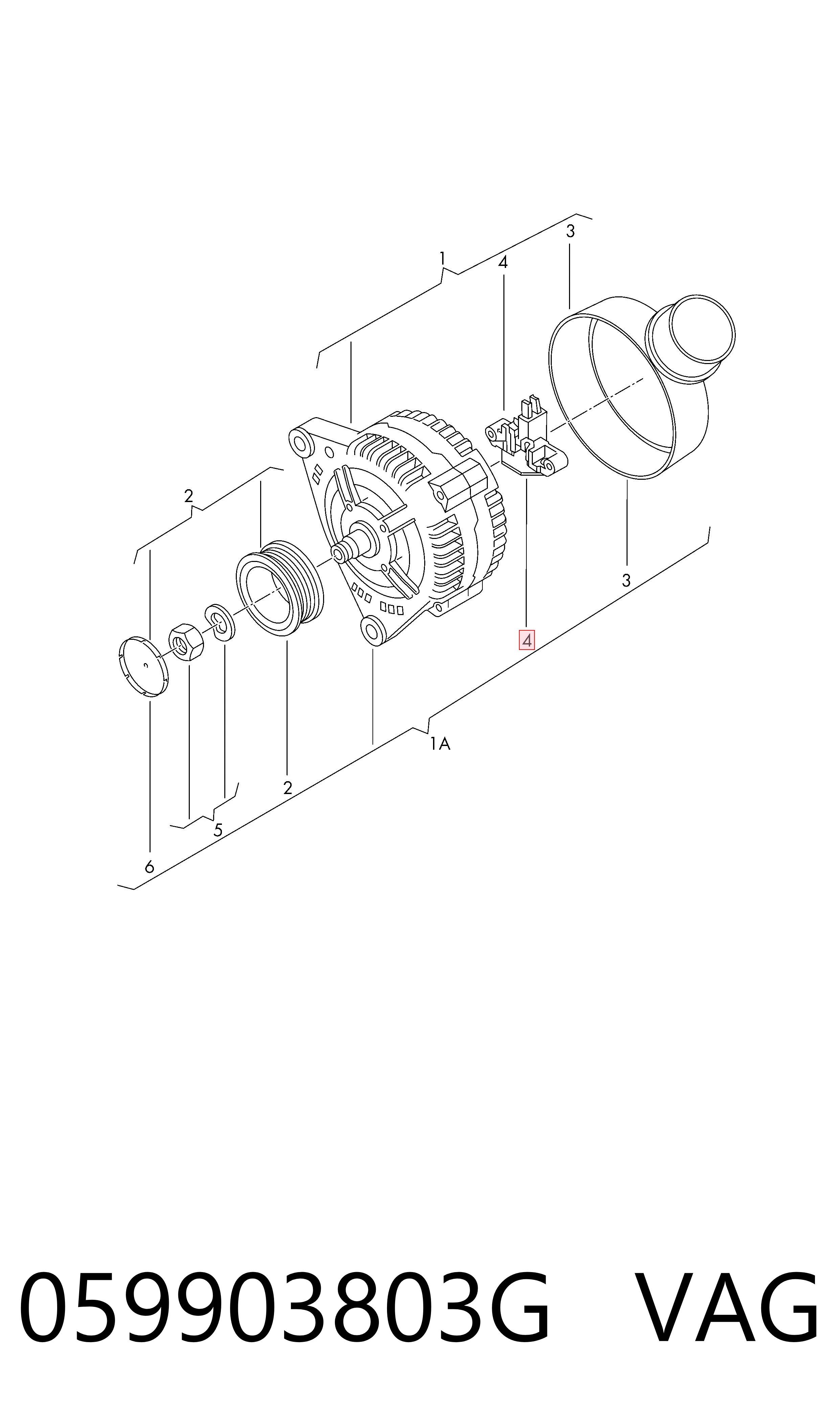 059903803G VAG Regulador alternador