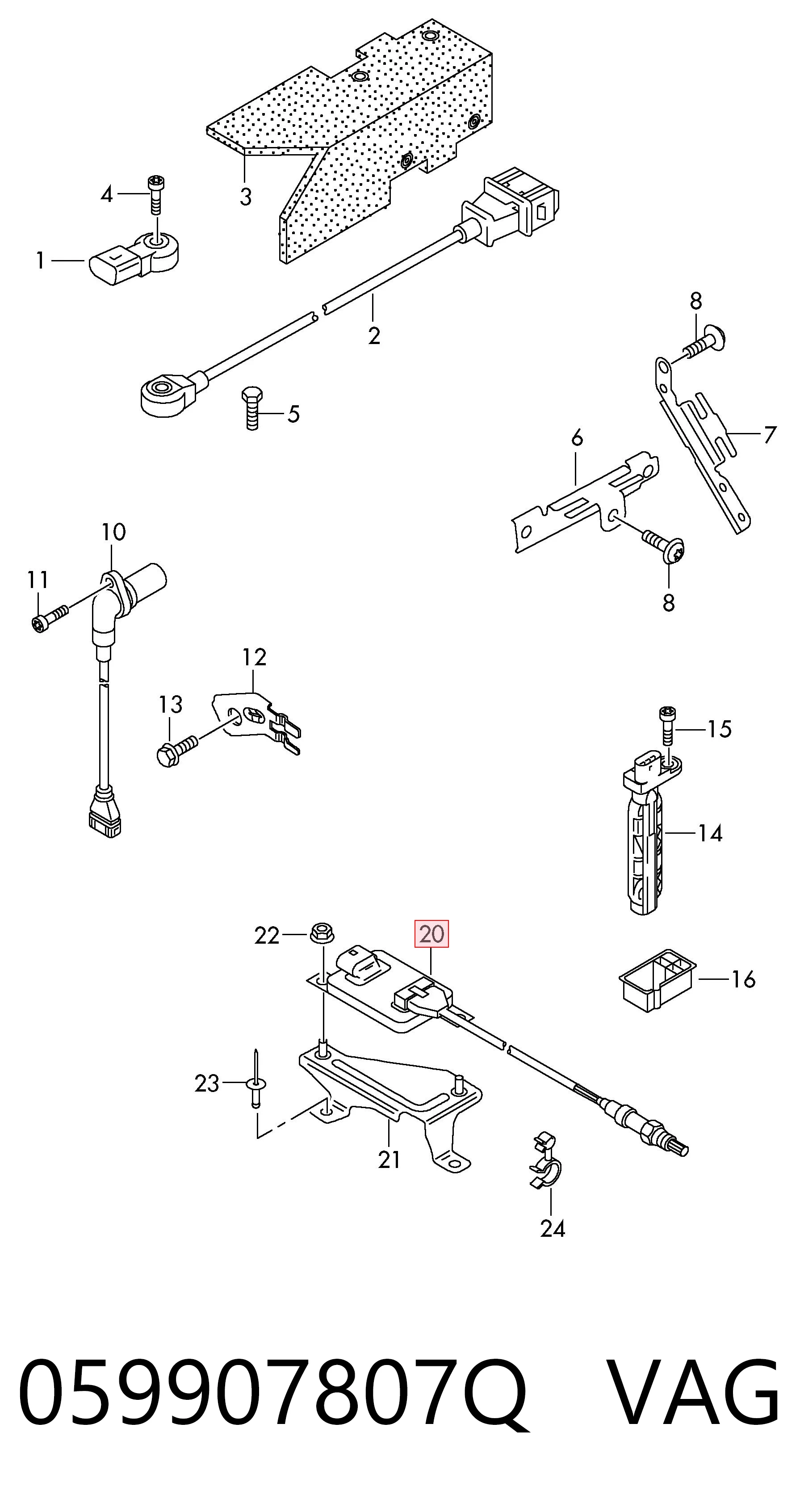 059907807Q VAG Sensor de óxidos de nitrógeno NOx delantero