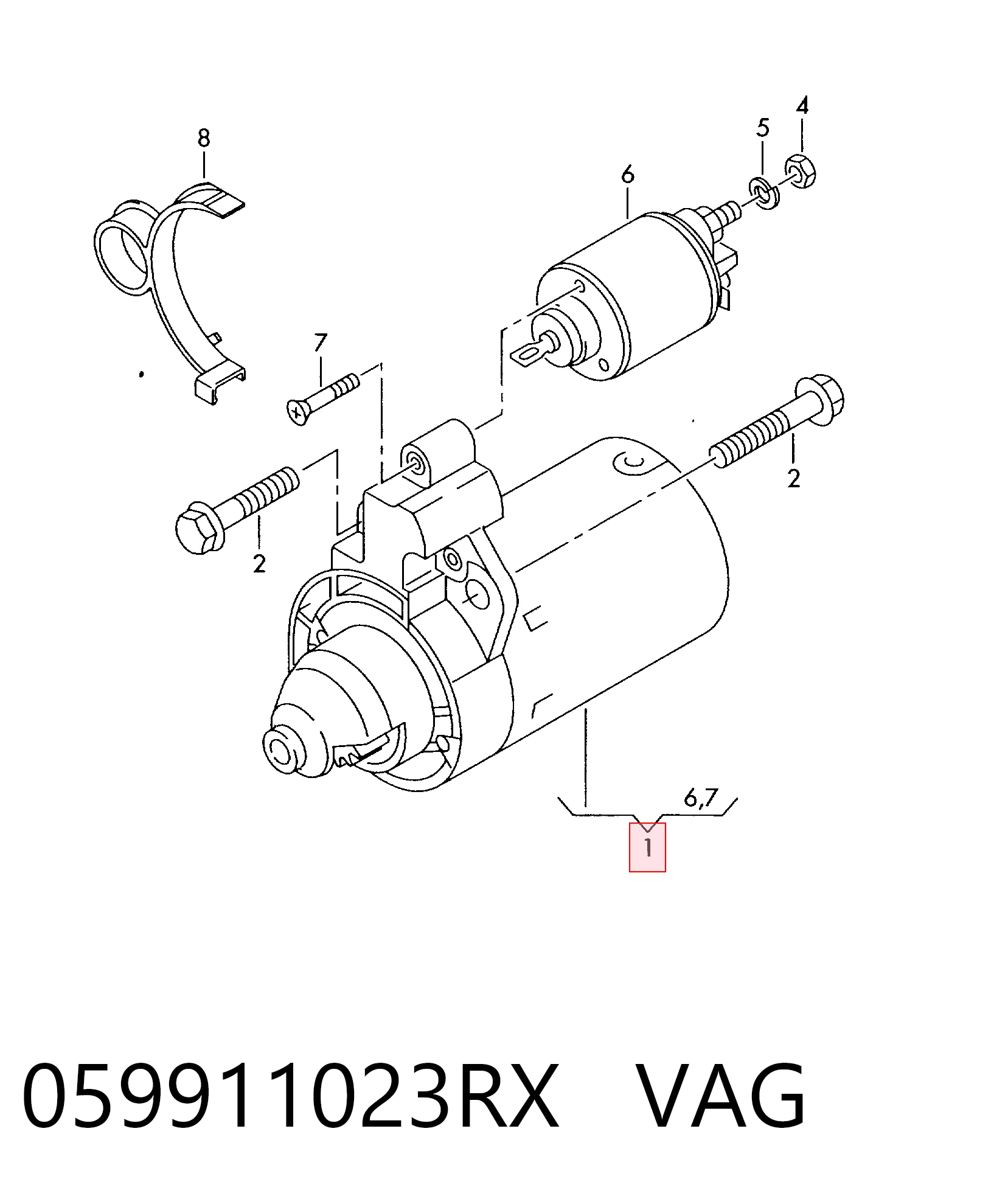 Arrancador para Audi A6 (4F5)
