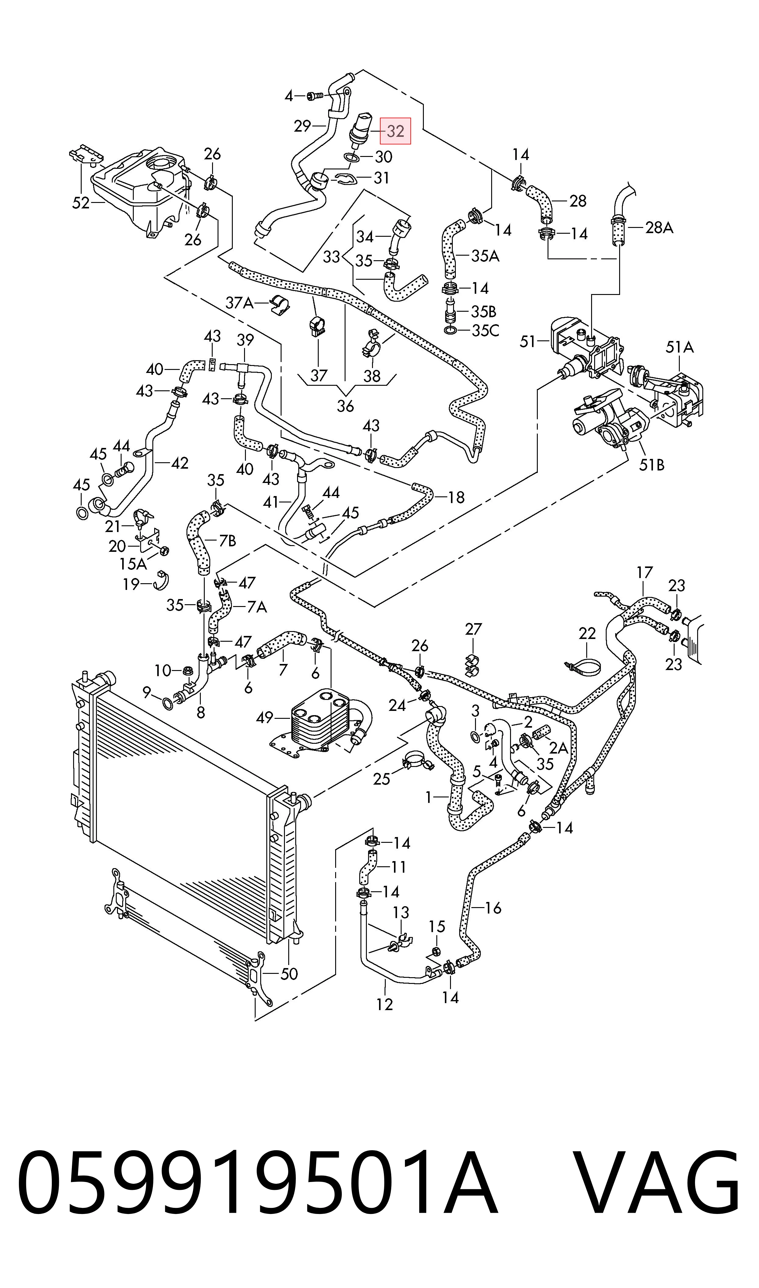 059919501A VAG Sensor temperatura refrigerante