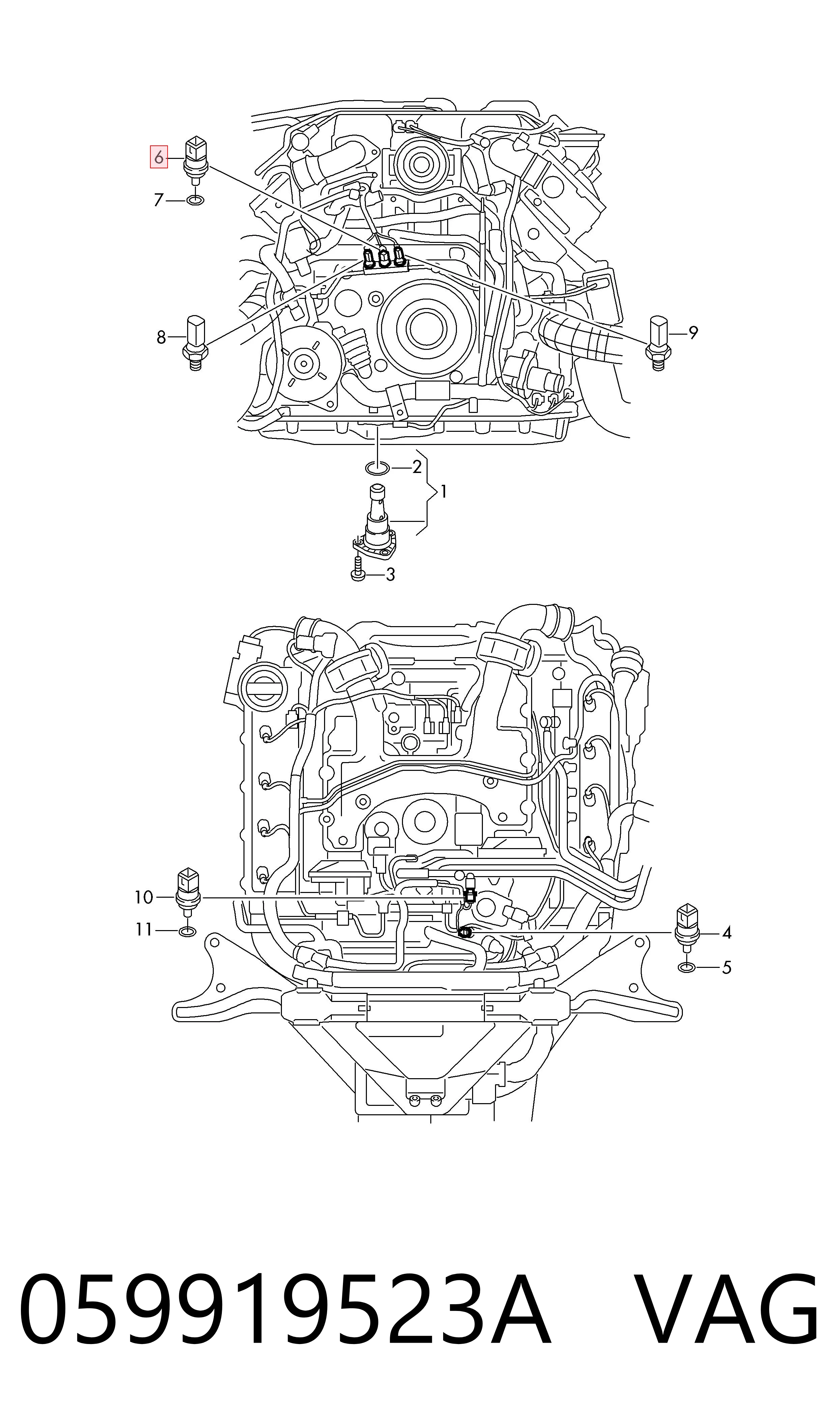 Sensor de temperatura de combustible VAG 059919523A precio, desde 12,63 EUR