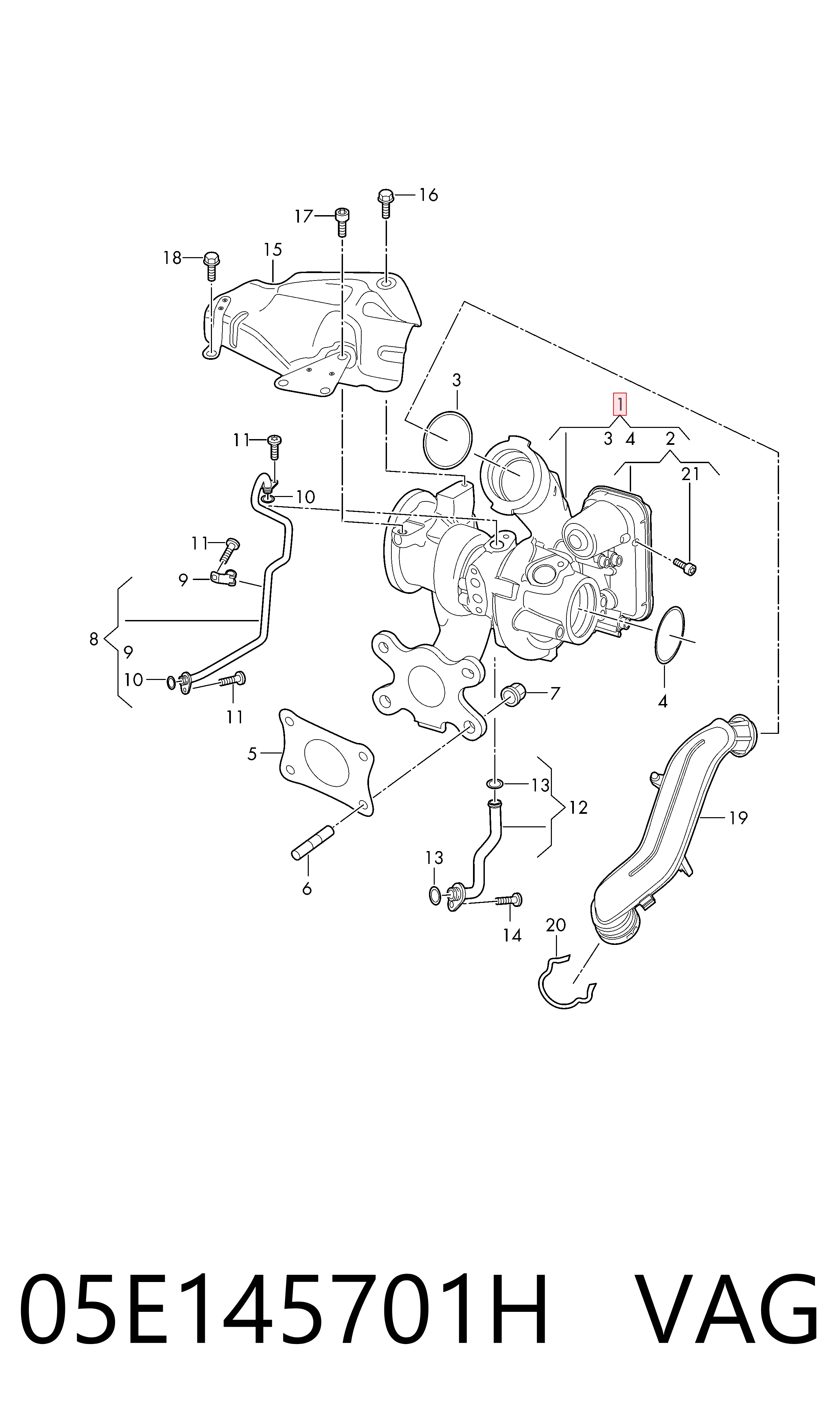Turbocompresor 4918001620 Mitsubishi