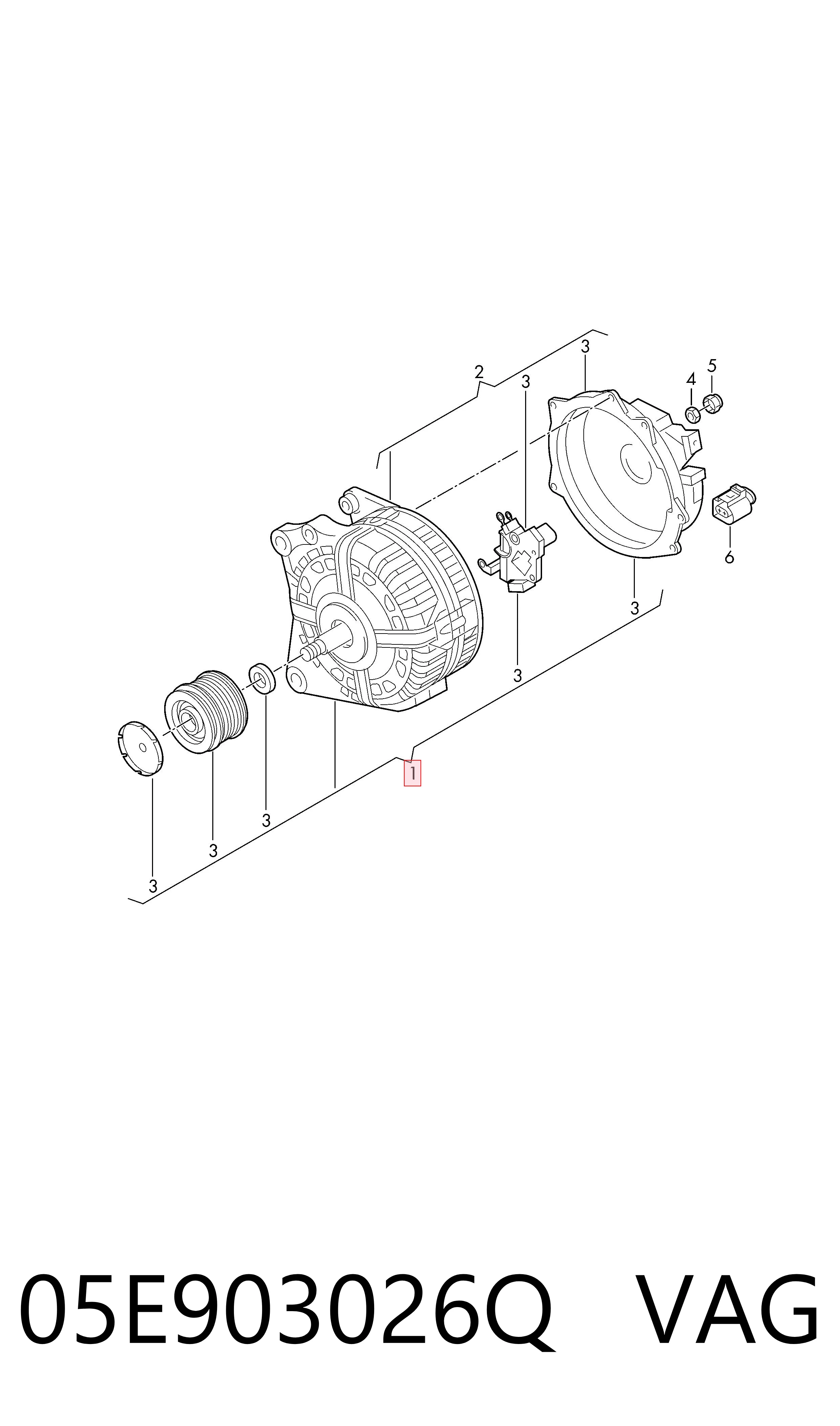 Alternador de coche para Audi Q3  F3B