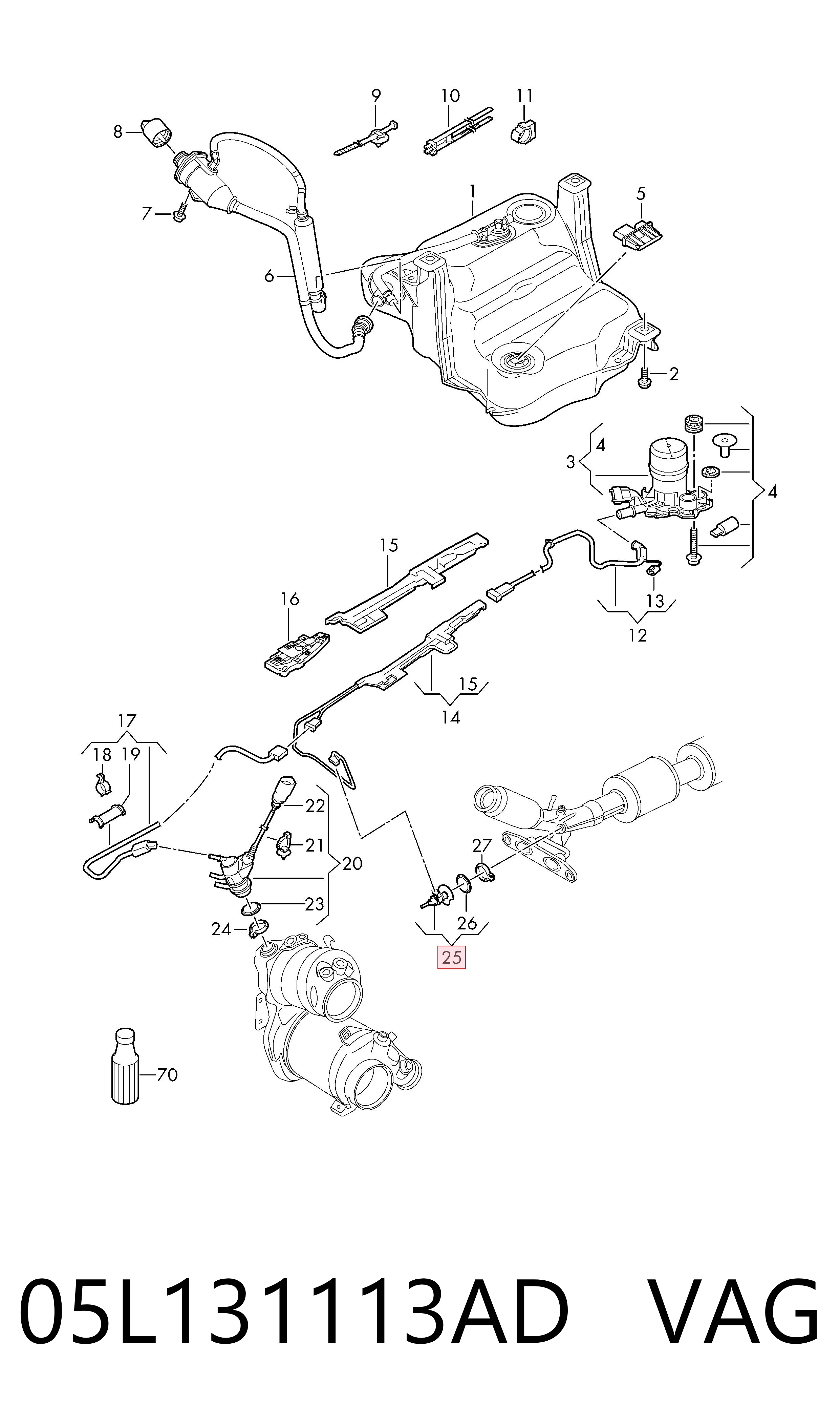05L131113AD VAG Inyector AdBlue