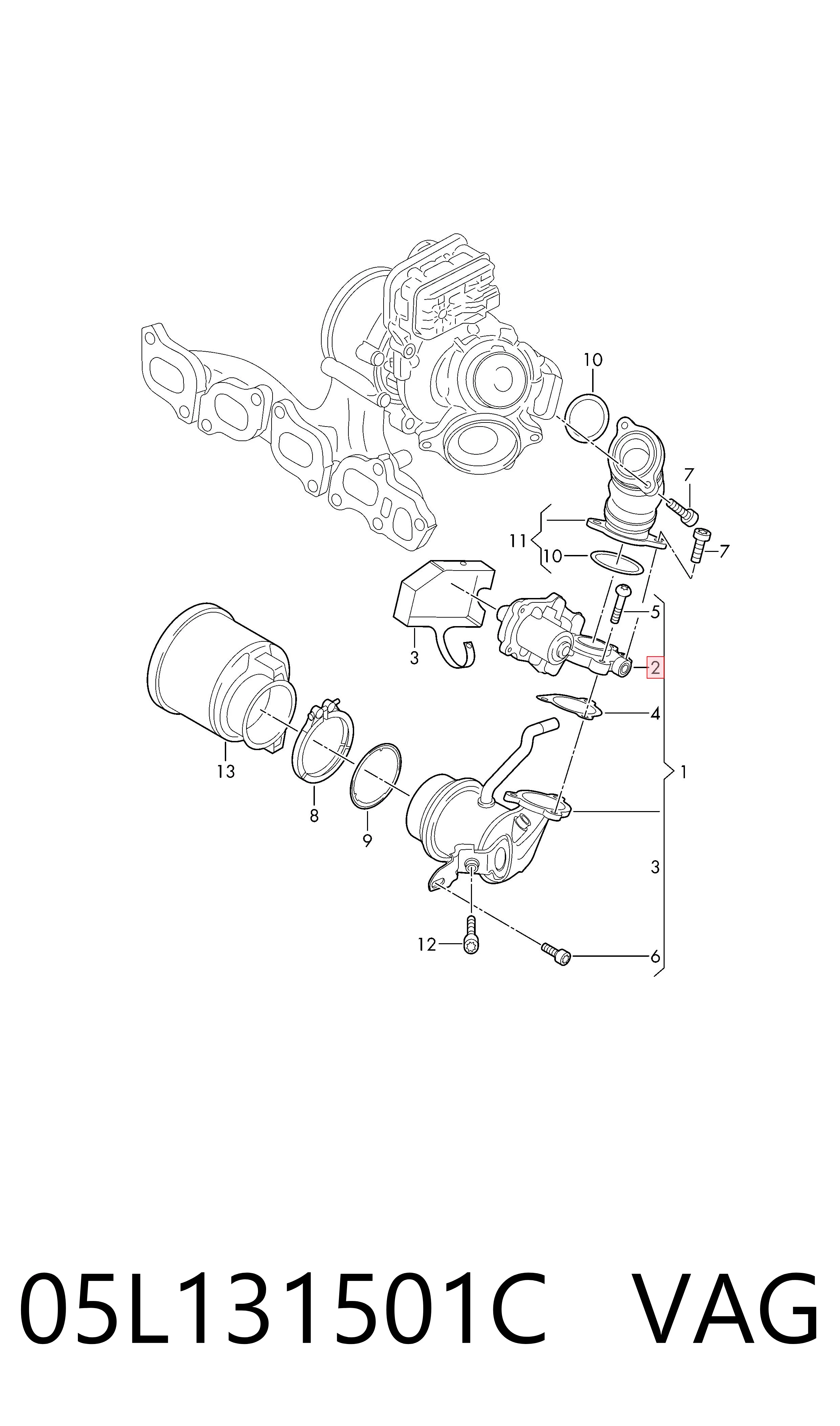 05L131501C VAG Válvula EGR