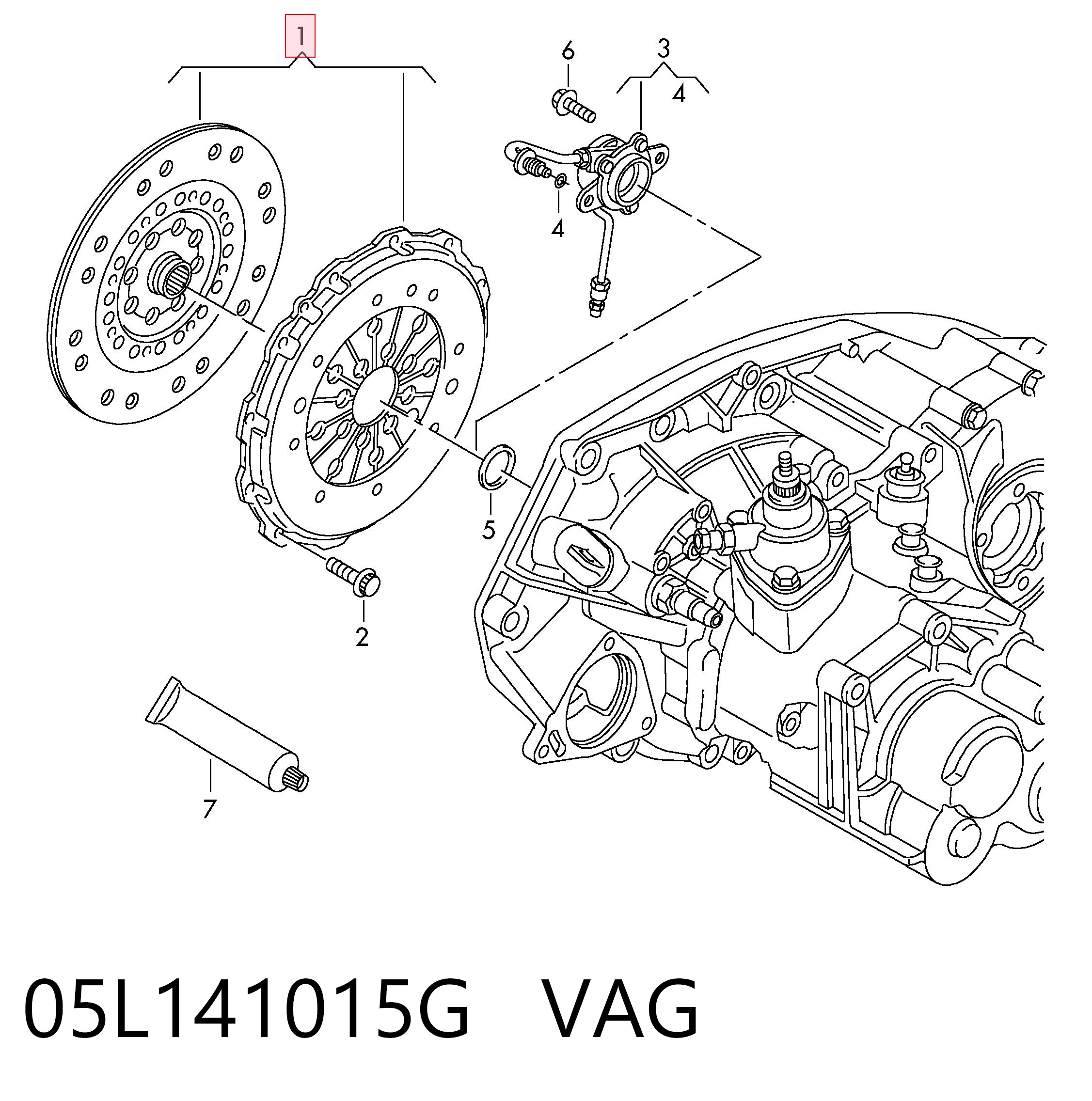05L141015G VAG Embrague motor