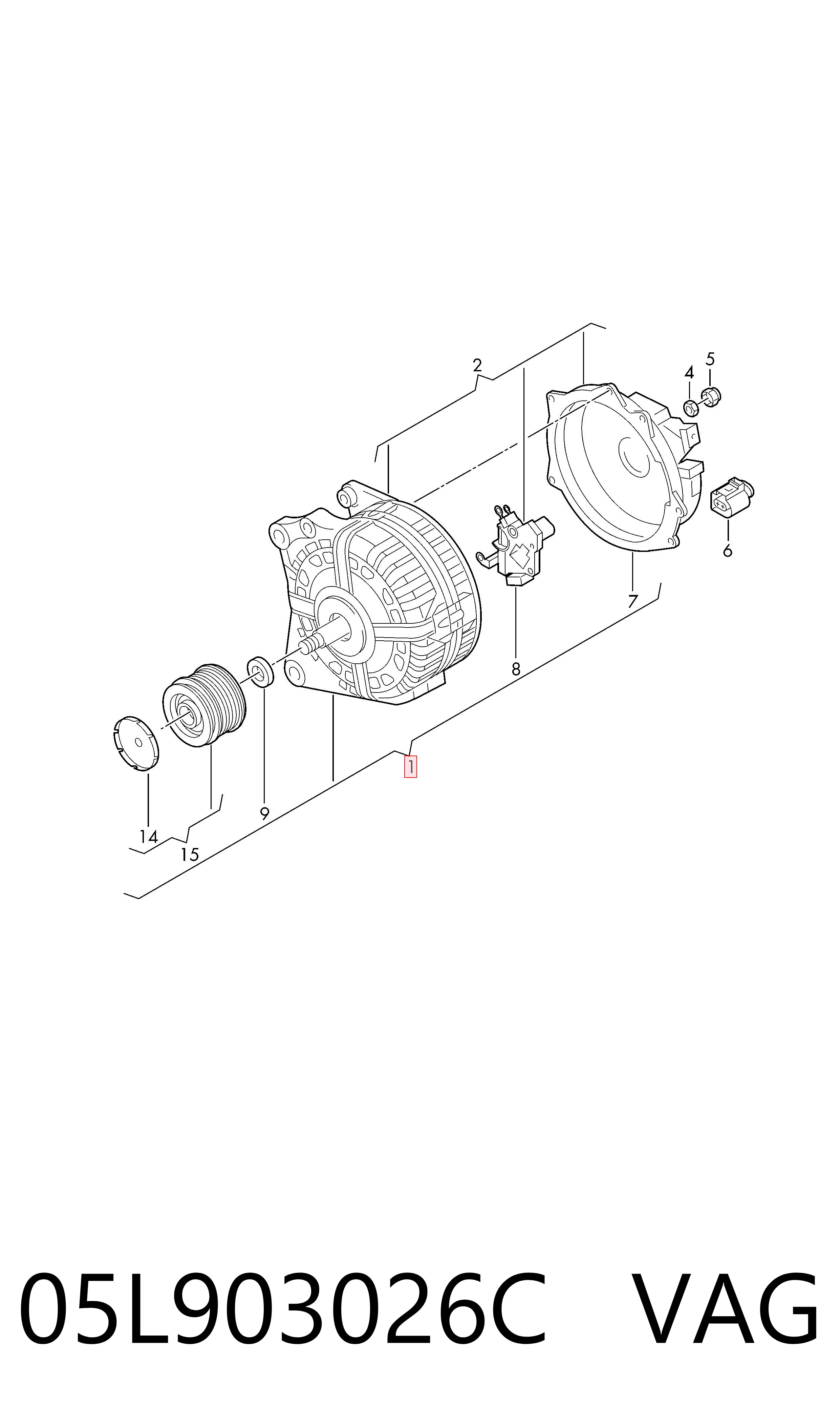 05L903026C VAG Alternador de coche