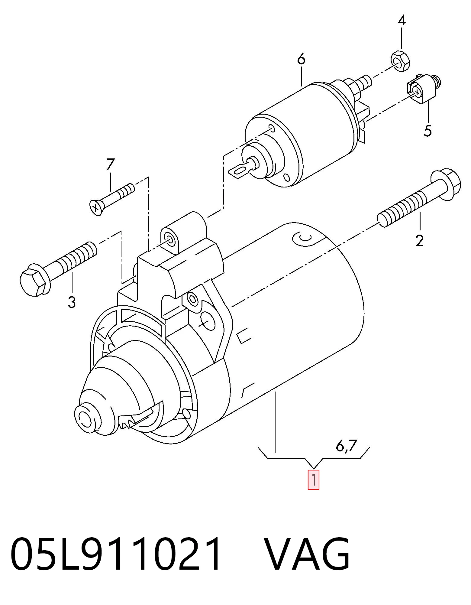 Burro de arranque  VAG 05L911021 precio, desde 206,18 EUR