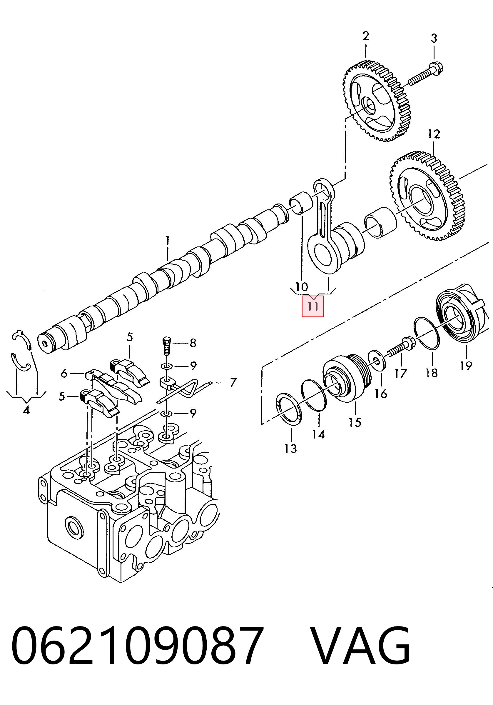Comprar Piñón del árbol de levas Volkswagen LT II 2DB, 2DE, 2DK a bajo precio