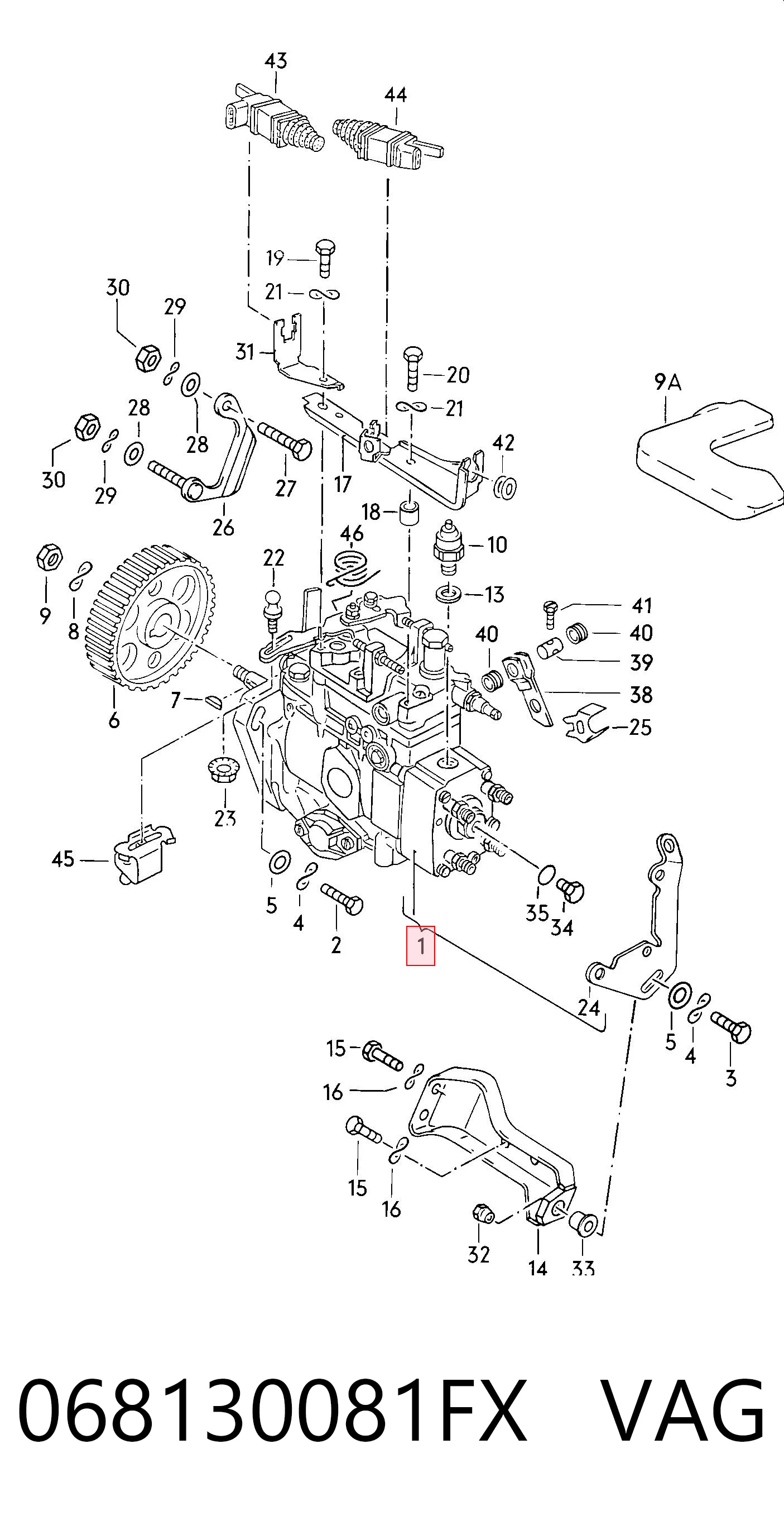 Bomba de inyección para Volkswagen Golf II 19E, 1G1