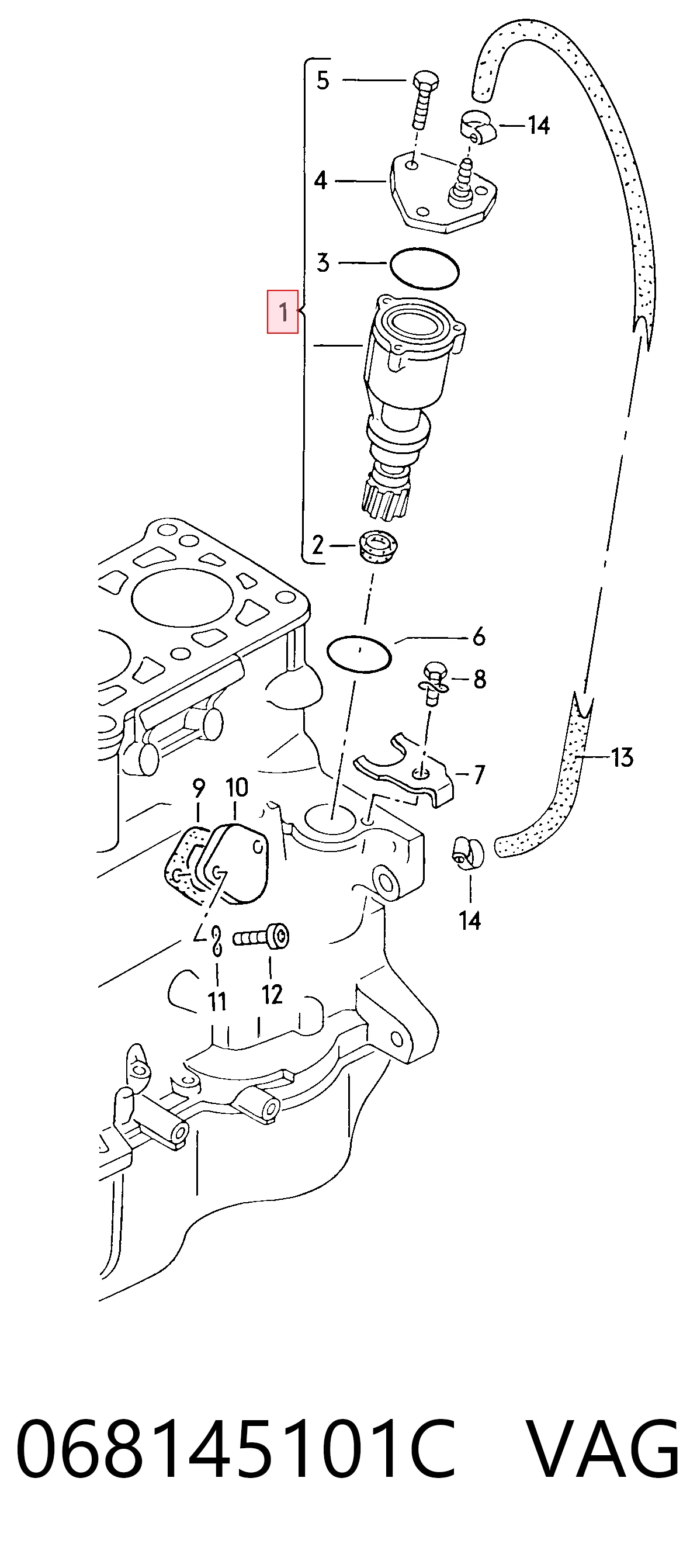 Bomba de vacío de frenado para Audi 80 B2 81, 85