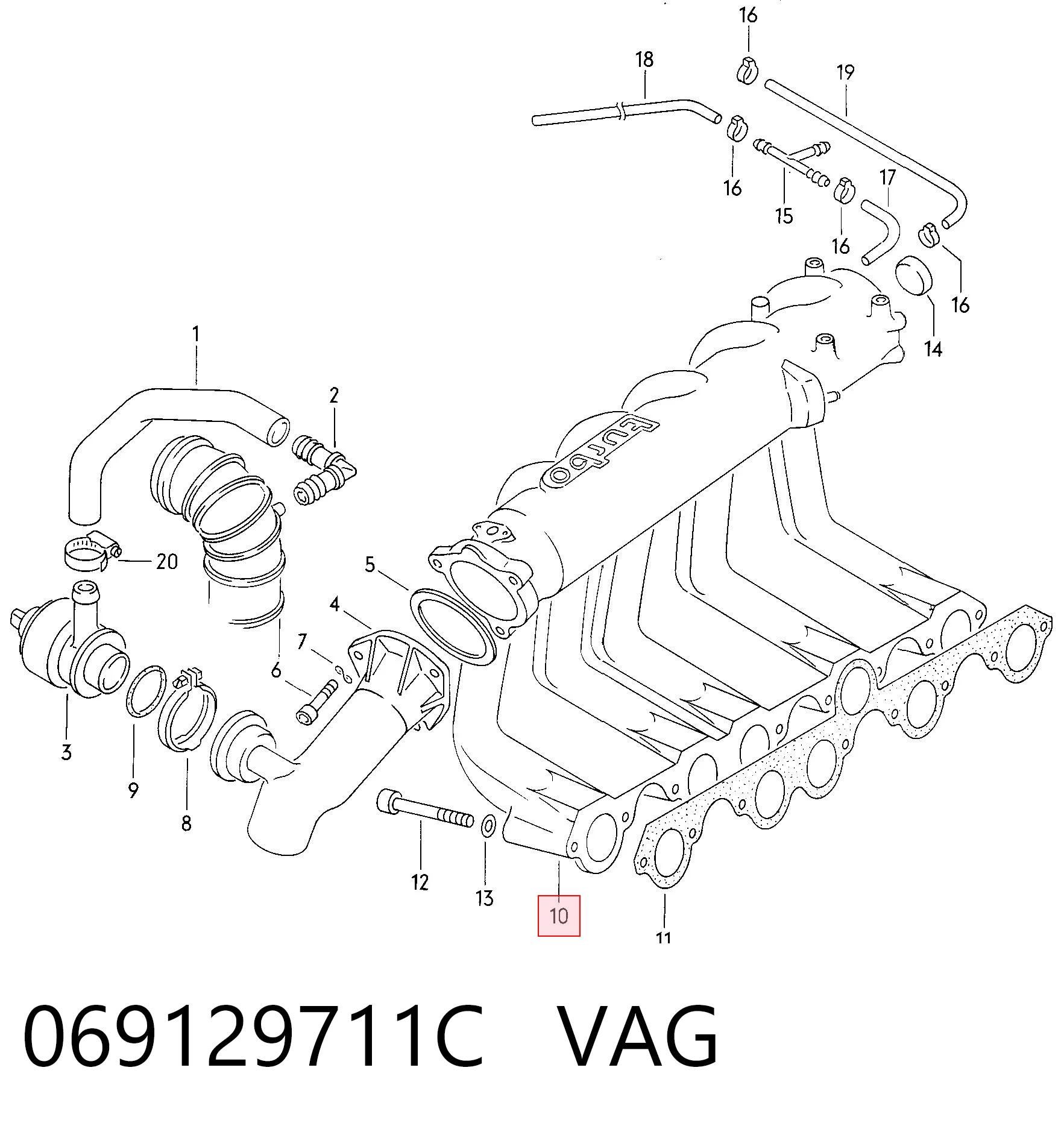 Comprar Colector de admisión Audi 100  44, 44Q a bajo precio