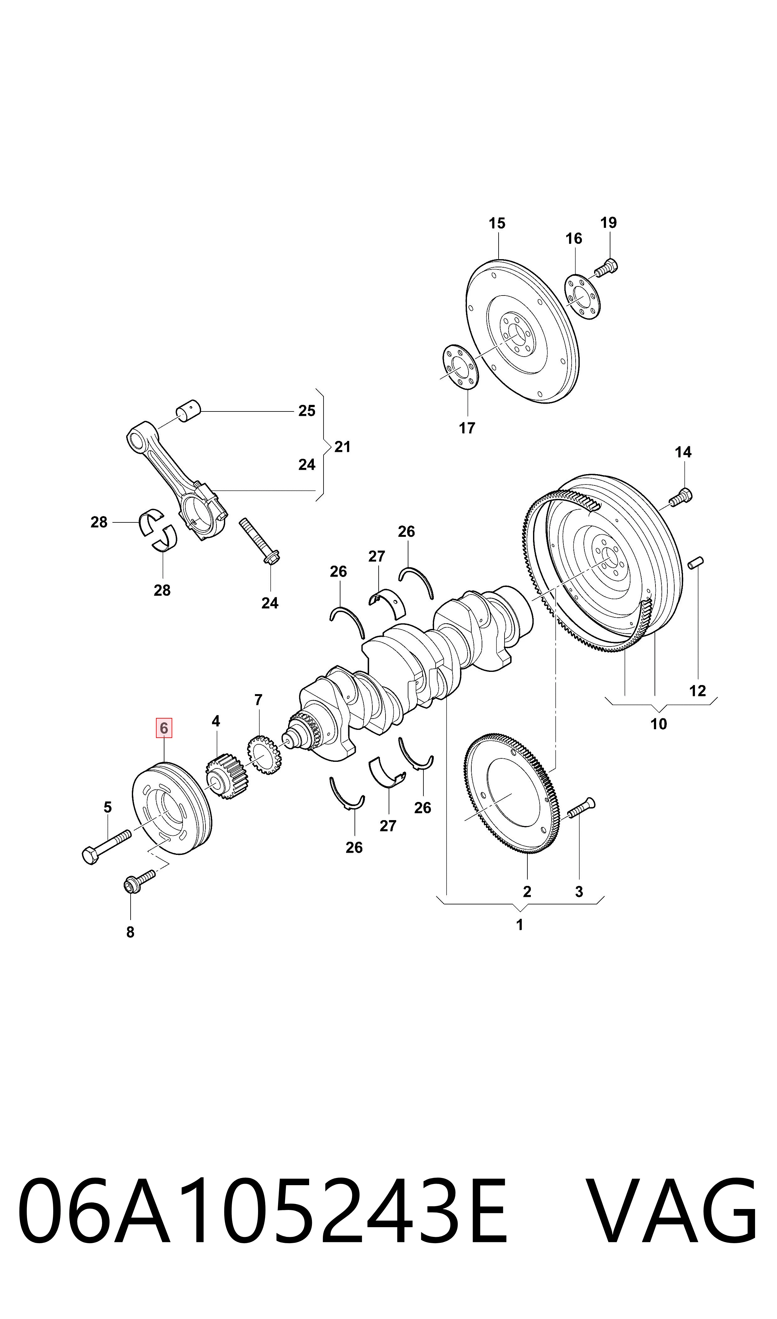 06A105243E VAG Dámper