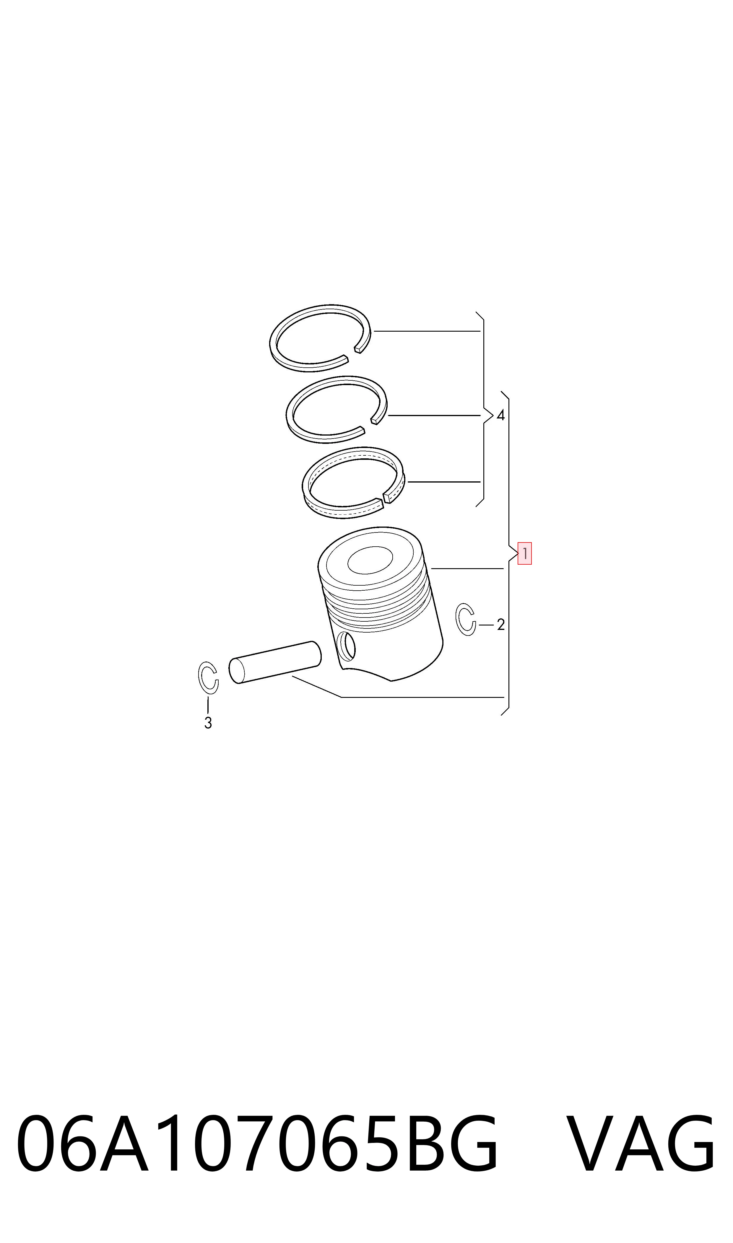 06A107065BG VAG Pistón
