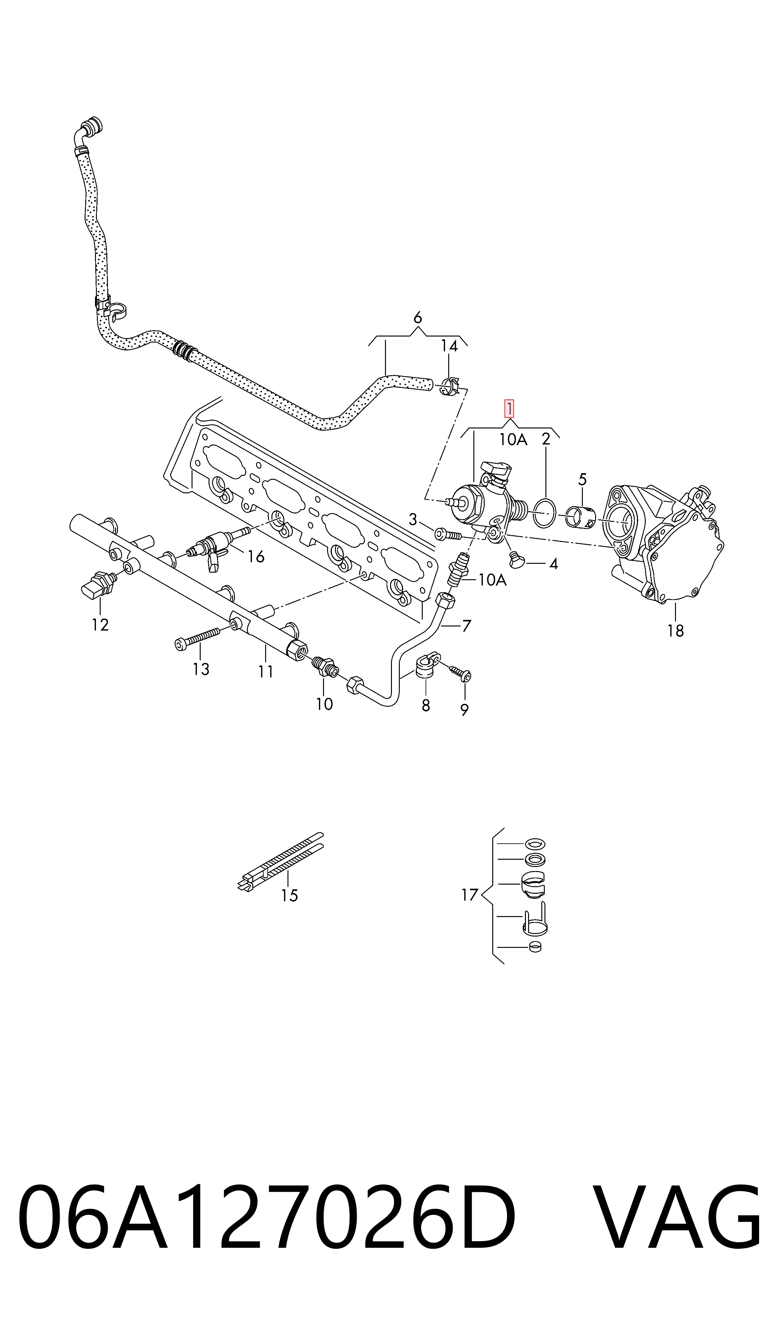 Bomba inyectora 06A127026D VAG