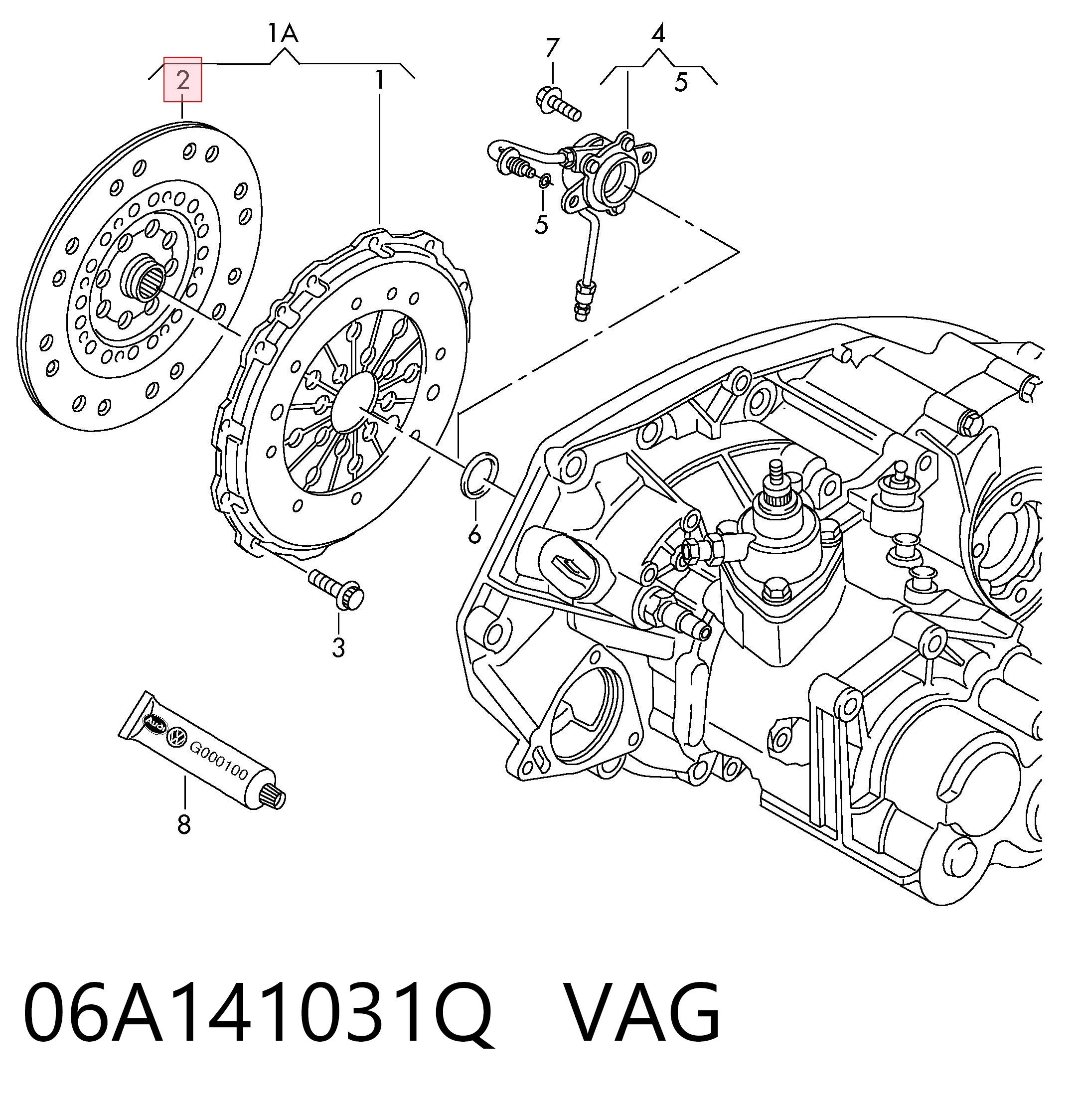 06A141031Q VAG Disco de embrague